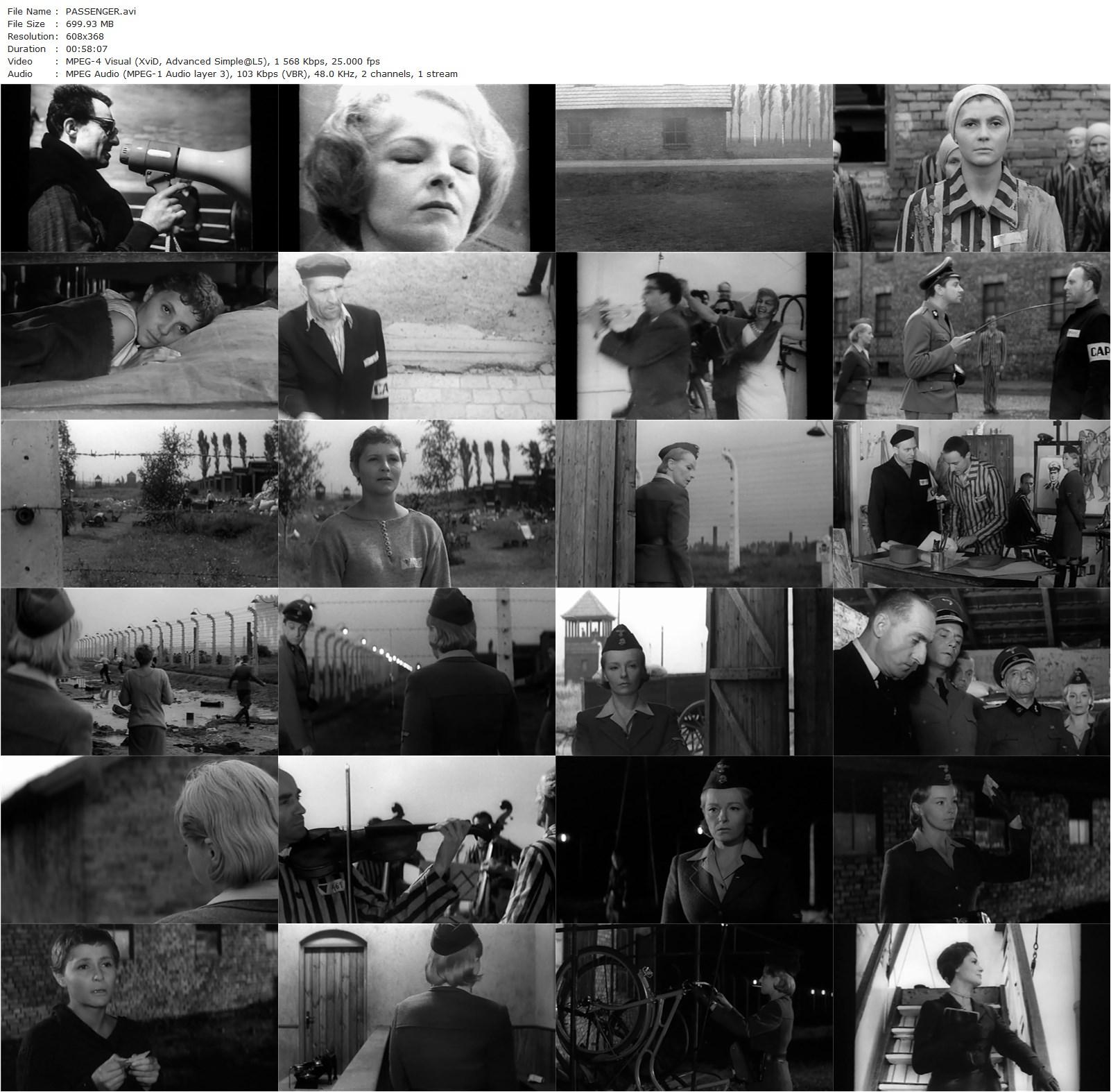 Passenger (1963) Andrzej Munk, Witold Lesiewicz, Aleksandra Slaska, Anna Ciepielewska, Jan Kreczmar-poster