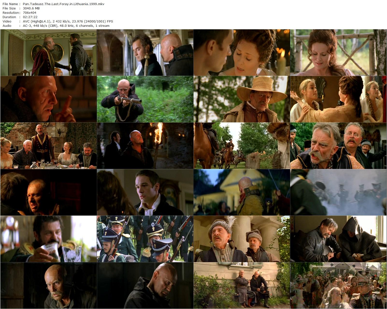 Pan Tadeusz: The Last Foray in Lithuania AKA Pan Tadeusz (1999) Andrzej Wajda, Boguslaw Linda, Daniel Olbrychski, Grazyna Szapolowska-poster