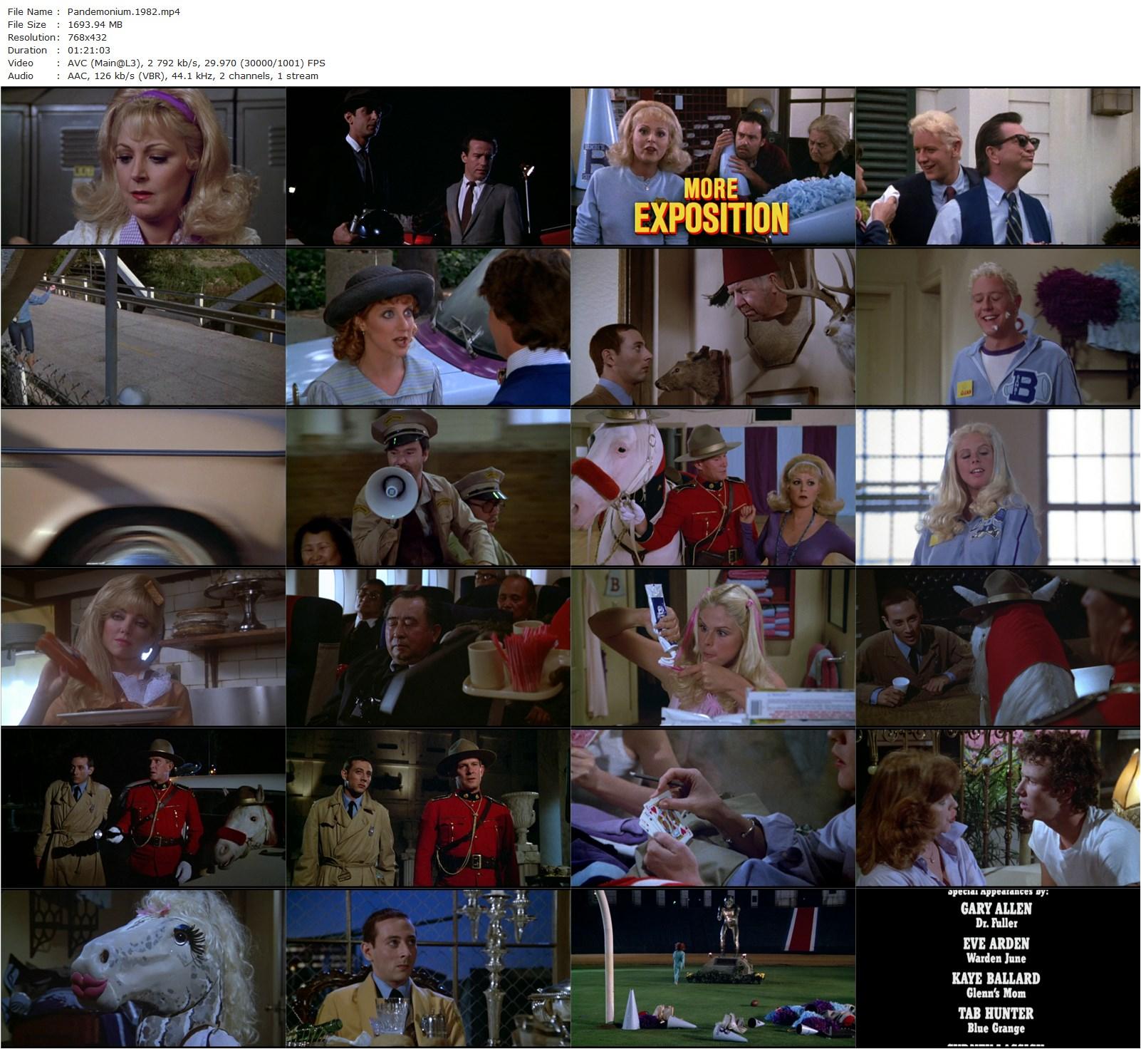 Pandemonium (1982) Alfred Sole, Tom Smothers, Carol Kane, Tammy Alverson-poster