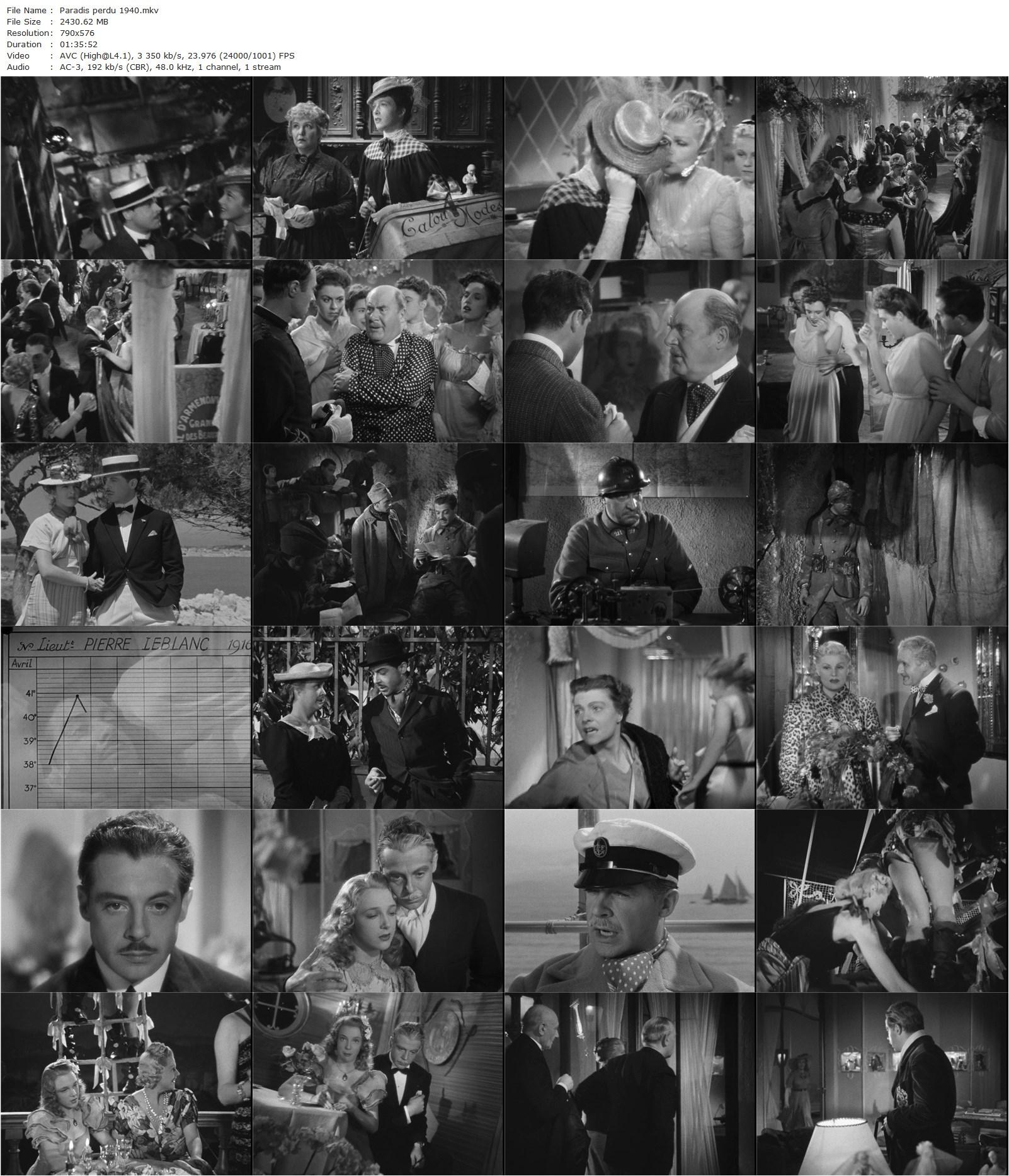 Four Flights to Love AKA Paradis perdu (1940) Abel Gance, Fernand Gravey, Elvire Popesco, André Alerme-poster