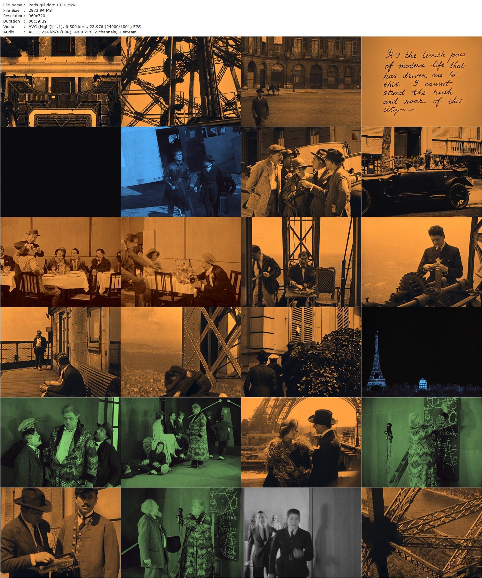 Paris Asleep / Paris qui dort (1925) René Clair, Charles Martinelli, Louis Pré Fils, Albert Préjean-poster