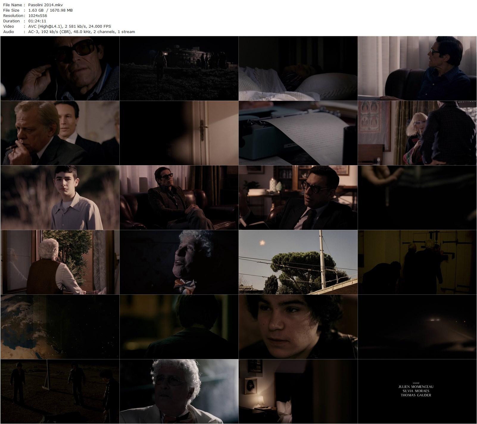 Pasolini (2014) Abel Ferrara, Willem Dafoe, Maria de Medeiros, Riccardo Scamarcio-poster