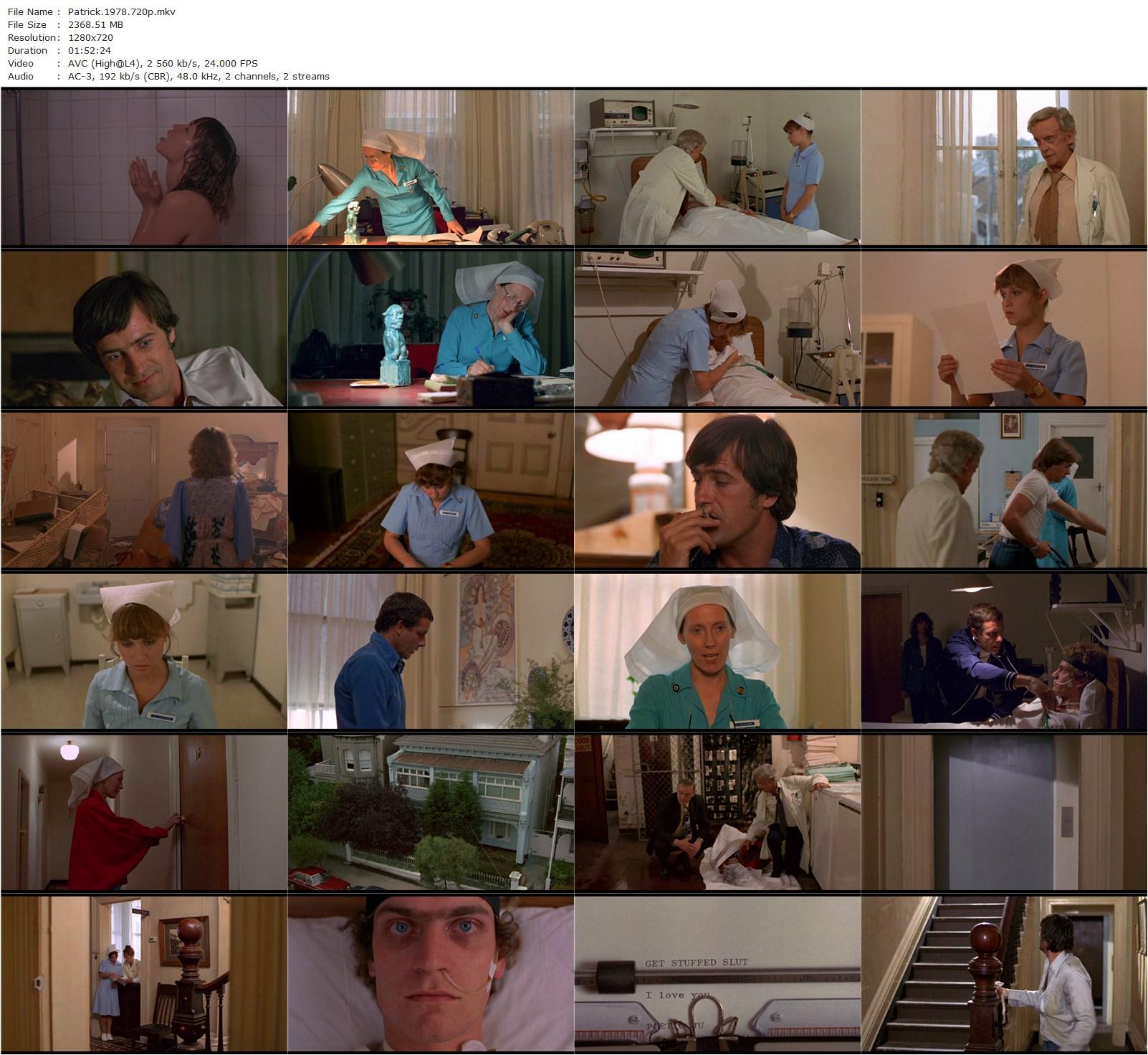 Patrick (1978) Richard Franklin, Susan Penhaligon, Robert Helpmann, Rod Mullinar-poster