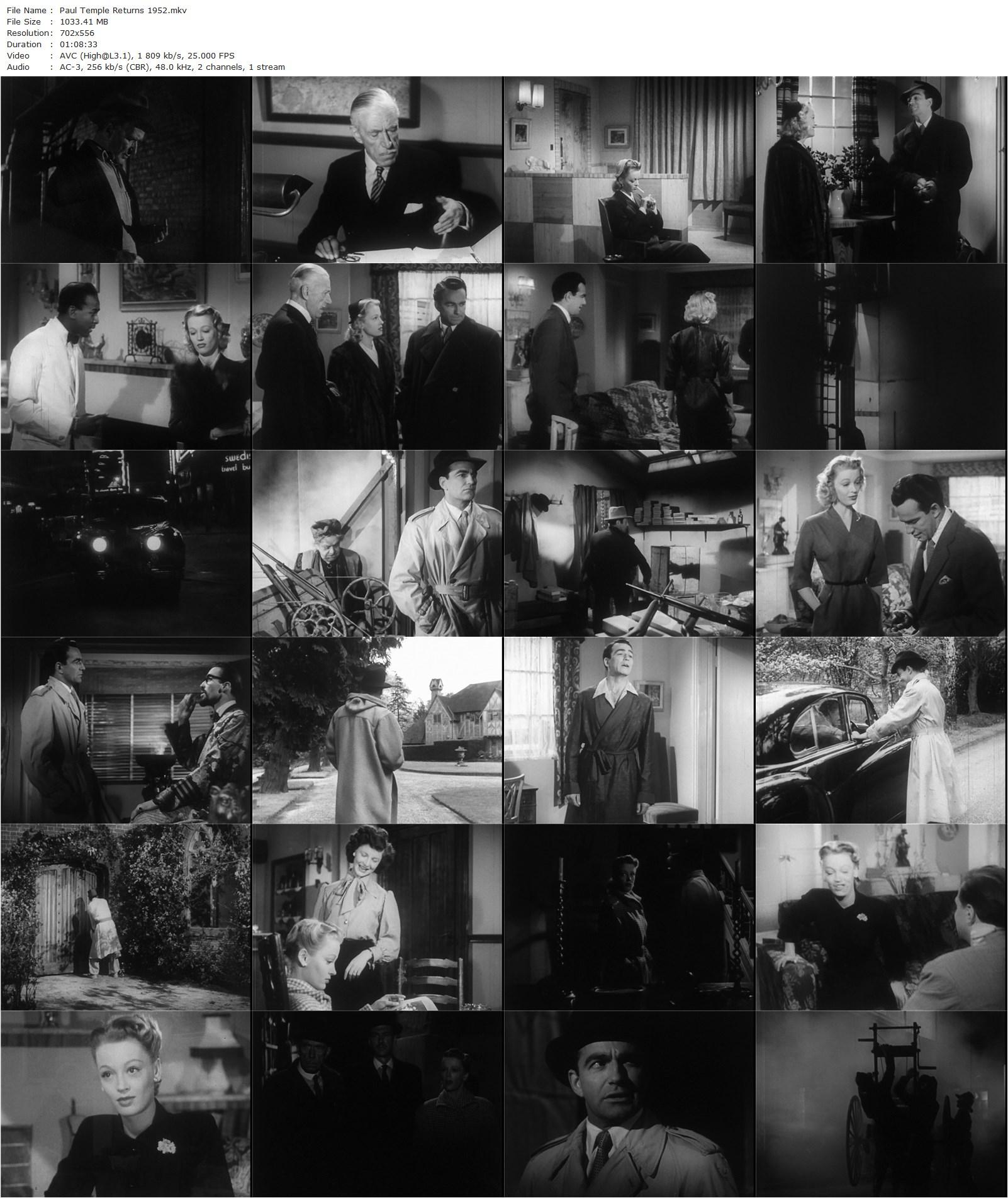 Paul Temple Returns (1952) Maclean Rogers, John Bentley, Patricia Dainton, Grey Blake-poster