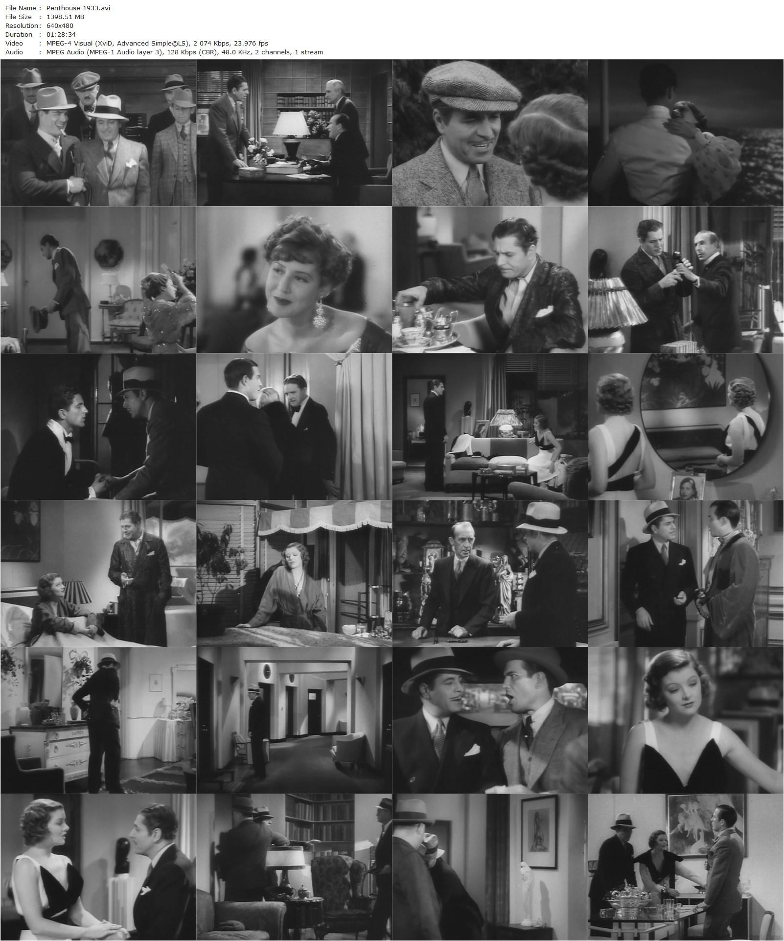 Penthouse (1933) W.S. Van Dyke, Warner Baxter, Myrna Loy, Charles Butterworth-poster