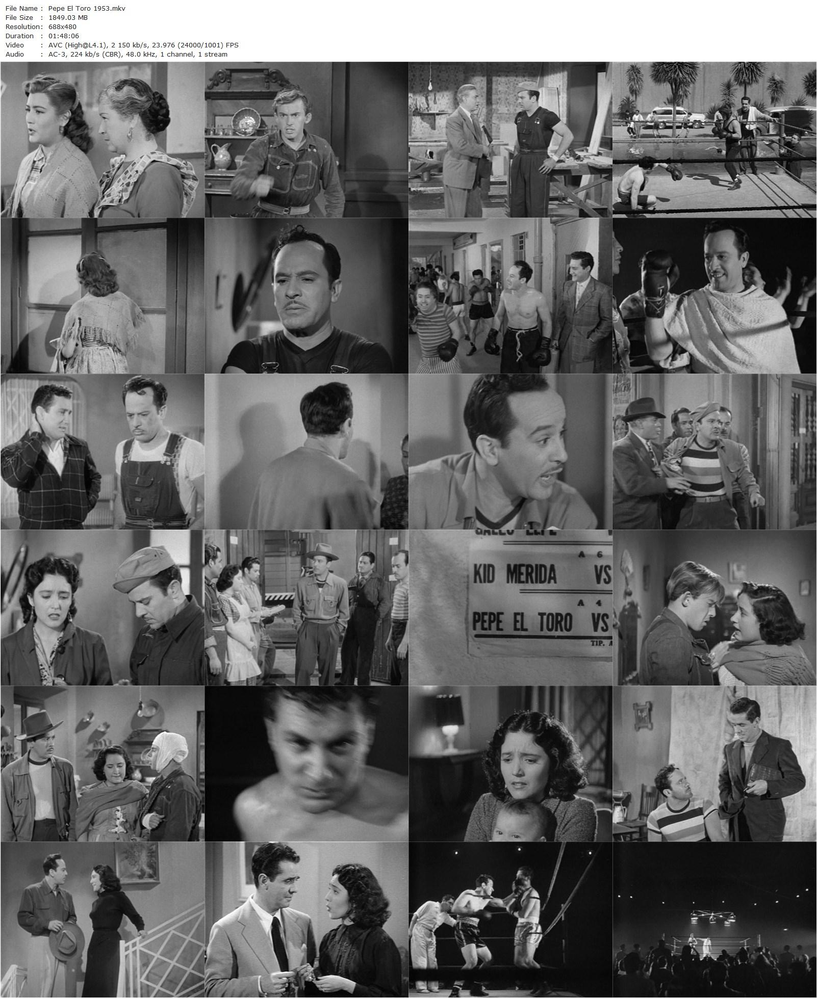 Pepe El Toro (1953) Ismael Rodríguez, Pedro Infante, Evita Muñoz ‘Chachita’, Amanda del Llano-poster