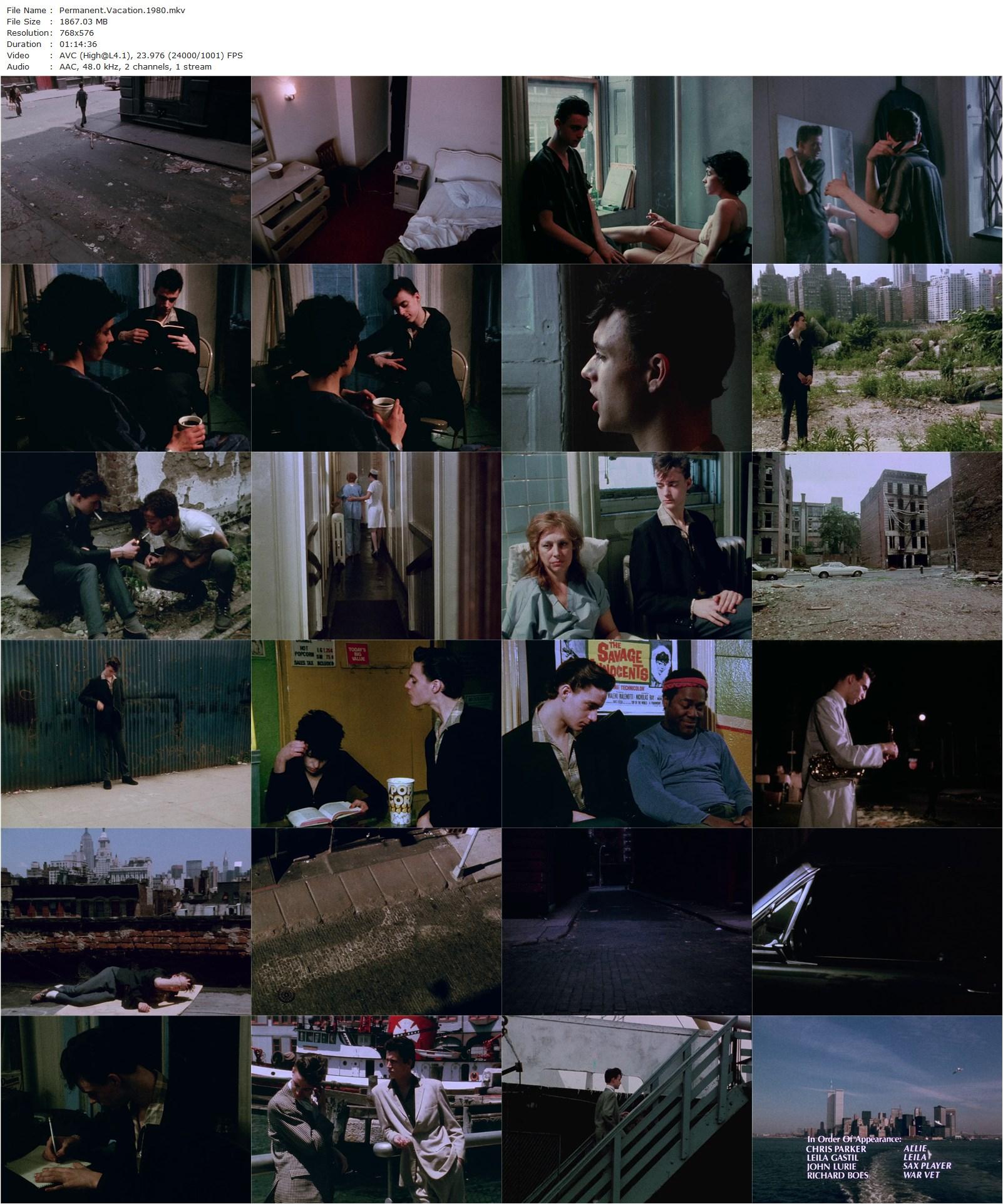 Permanent Vacation (1980) Jim Jarmusch, Chris Parker, Leila Gastil, John Lurie-poster