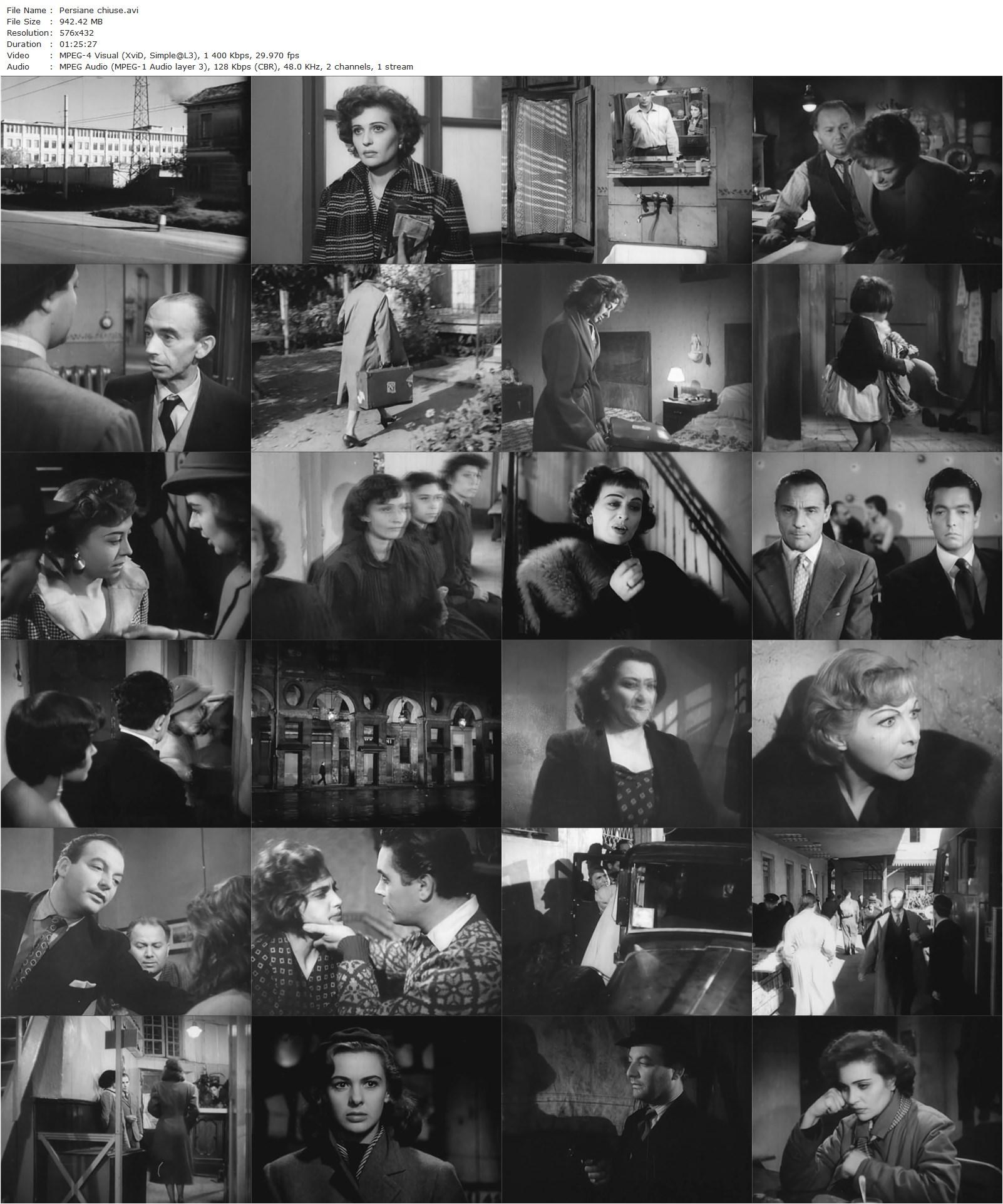 Behind Closed Shutters / Persiane chiuse (1951) Luigi Comencini, Massimo Girotti, Eleonora Rossi Drago, Giulietta Masina-poster