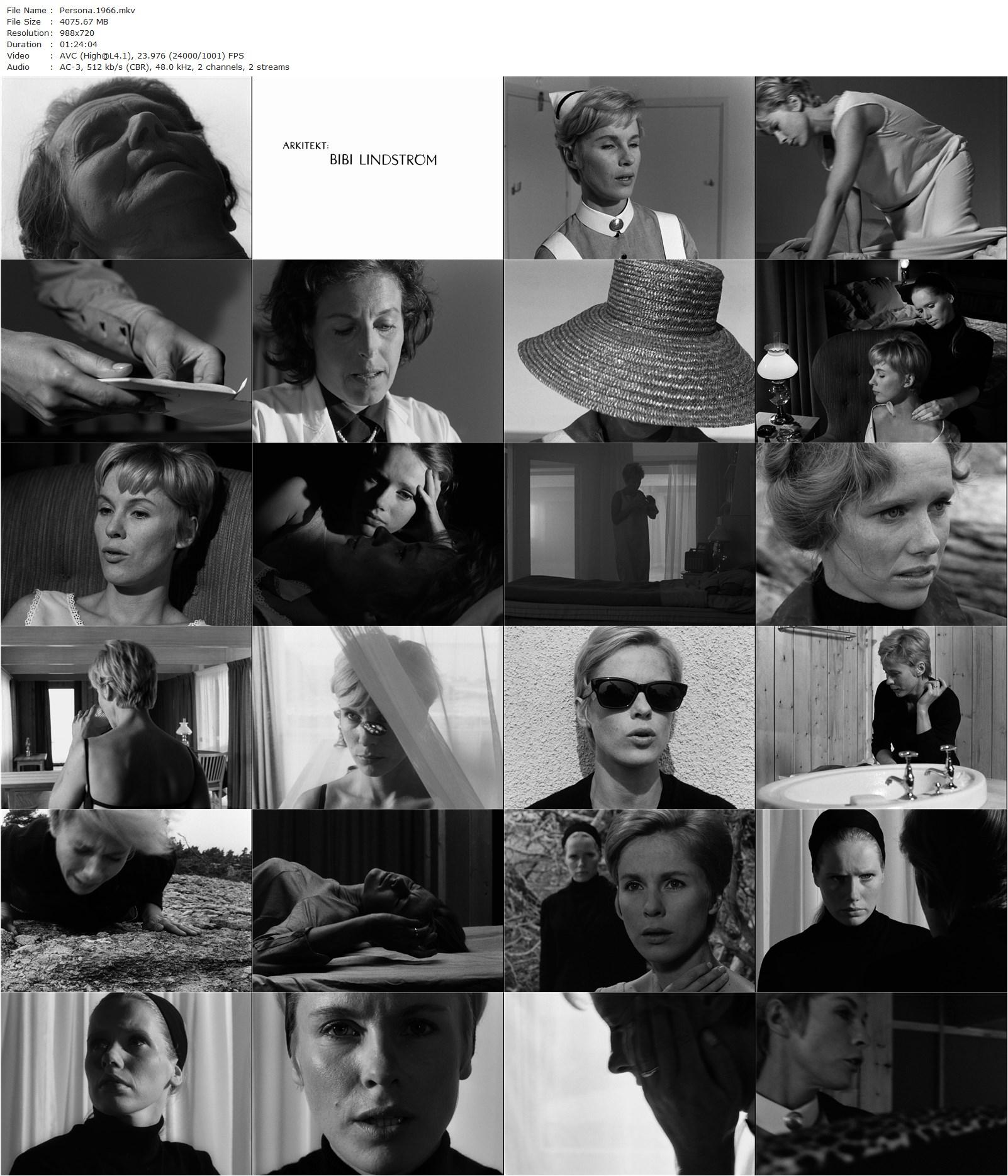 Persona (1966) Ingmar Bergman, Bibi Andersson, Liv Ullmann, Margaretha Krook-poster