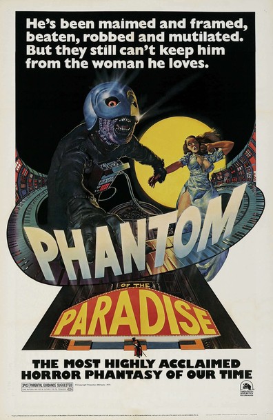 Phantom of the Paradise (1974) Brian De Palma, Paul Williams, William Finley, Jessica Harper, Comedy, Drama, Fantasy