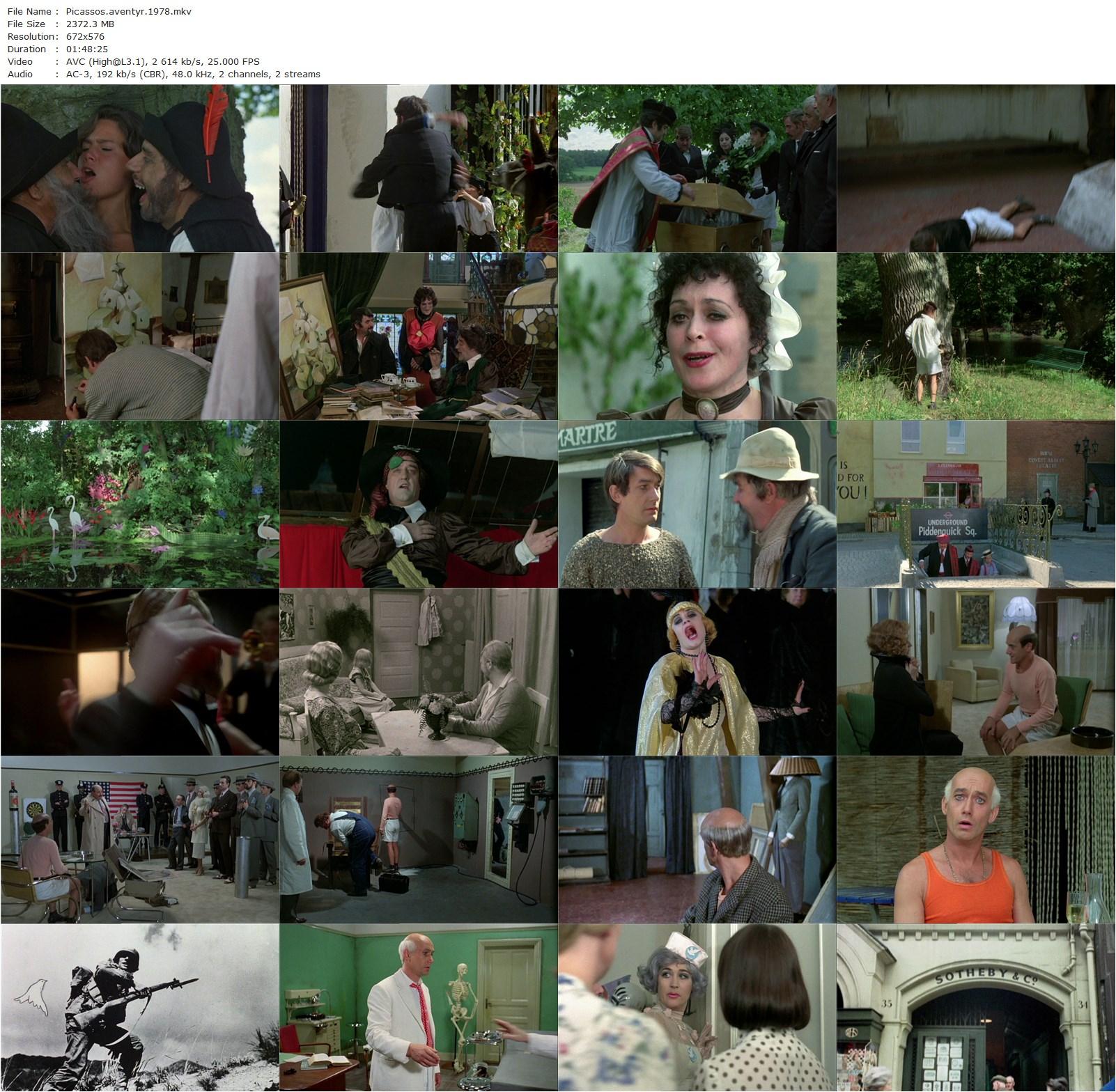 The Adventures of Picasso AKA Picassos äventyr (1978) Tage Danielsson, Gösta Ekman, Hans Alfredson, Margaretha Krook-poster