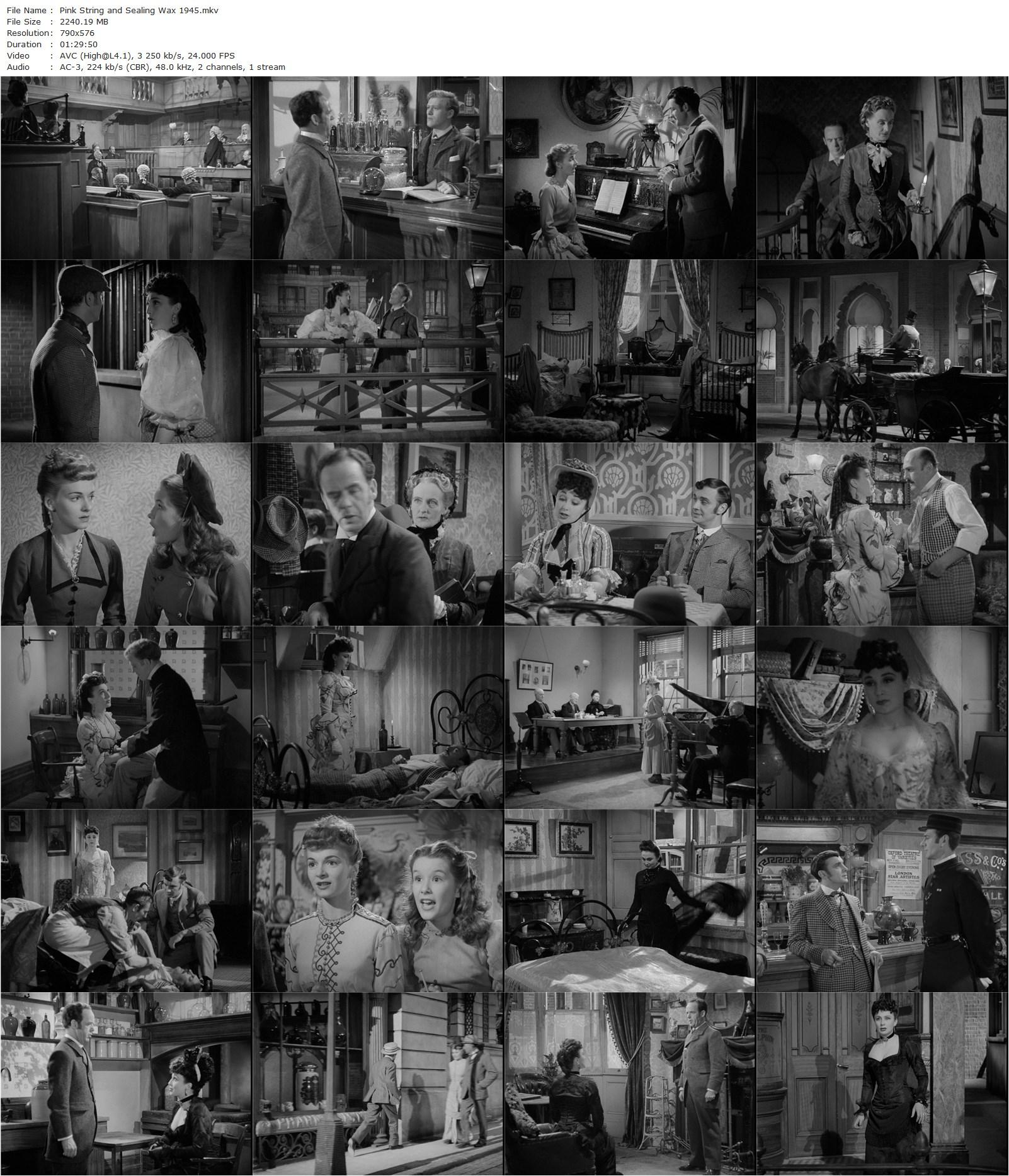 Pink String and Sealing Wax (1945) Robert Hamer, Mervyn Johns, Mary Merrall, Gordon Jackson-poster