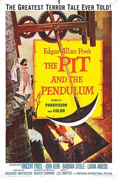 Pit and the Pendulum (1961) Roger Corman, Vincent Price, Barbara Steele, John Kerr, Drama, Horror, Mystery