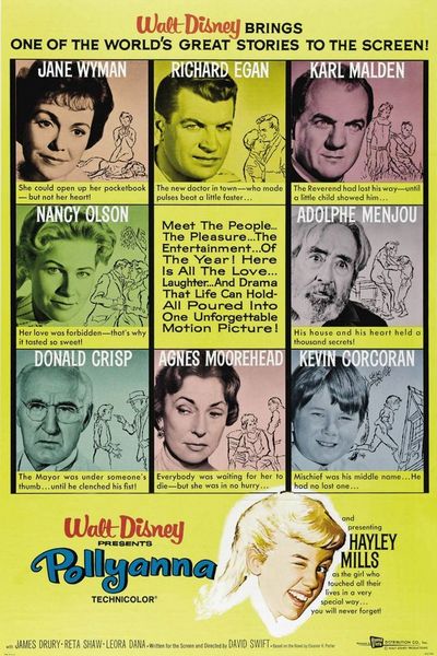 Pollyanna (1960) David Swift, Jane Wyman, Hayley Mills, Richard Egan, Drama, Family