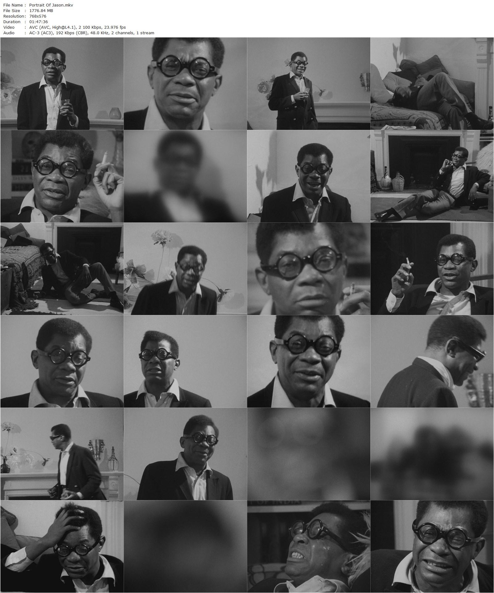 Portrait of Jason (1967) Shirley Clarke, Jason Holliday, Carl Lee-poster