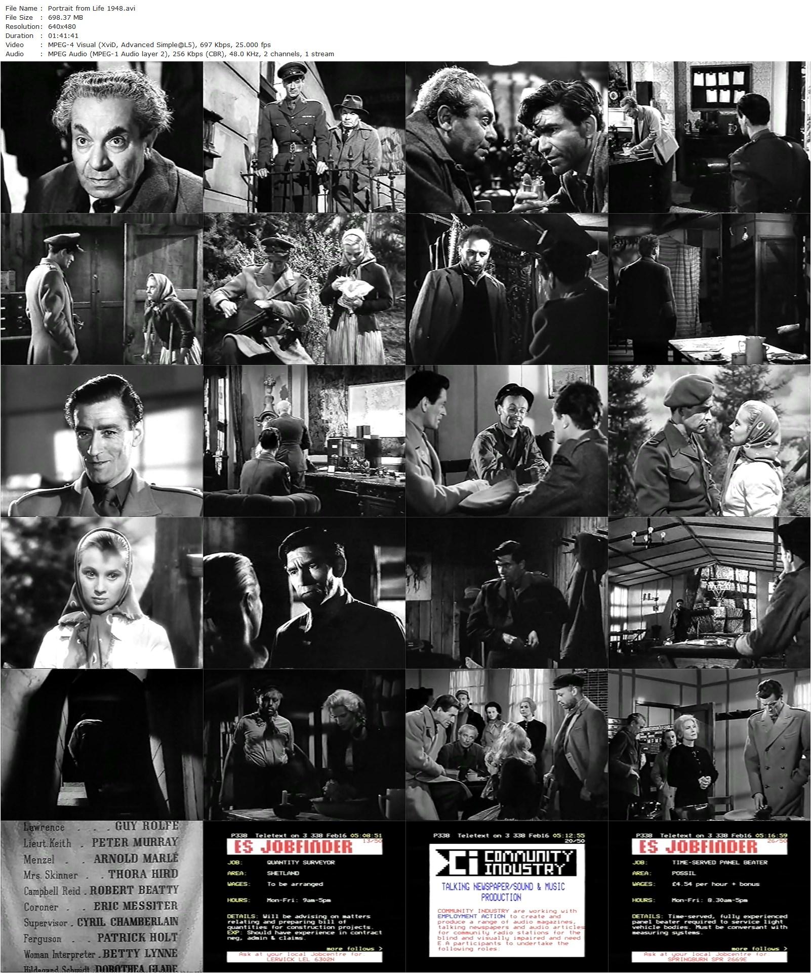 Portrait from Life (1949) Terence Fisher, Mai Zetterling, Robert Beatty, Guy Rolfe-poster