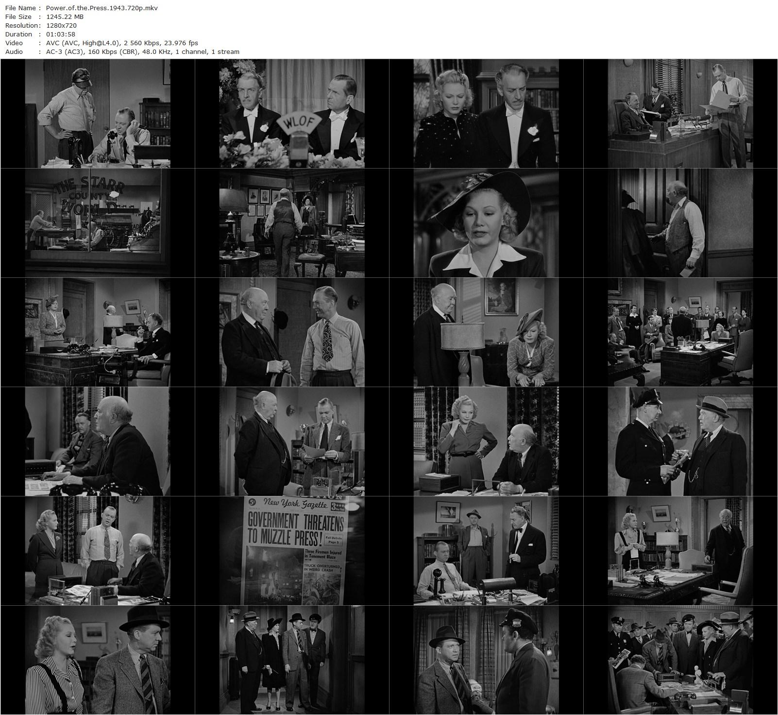 Power of the Press (1943) Lew Landers, Guy Kibbee, Lee Tracy, Gloria Dickson-poster