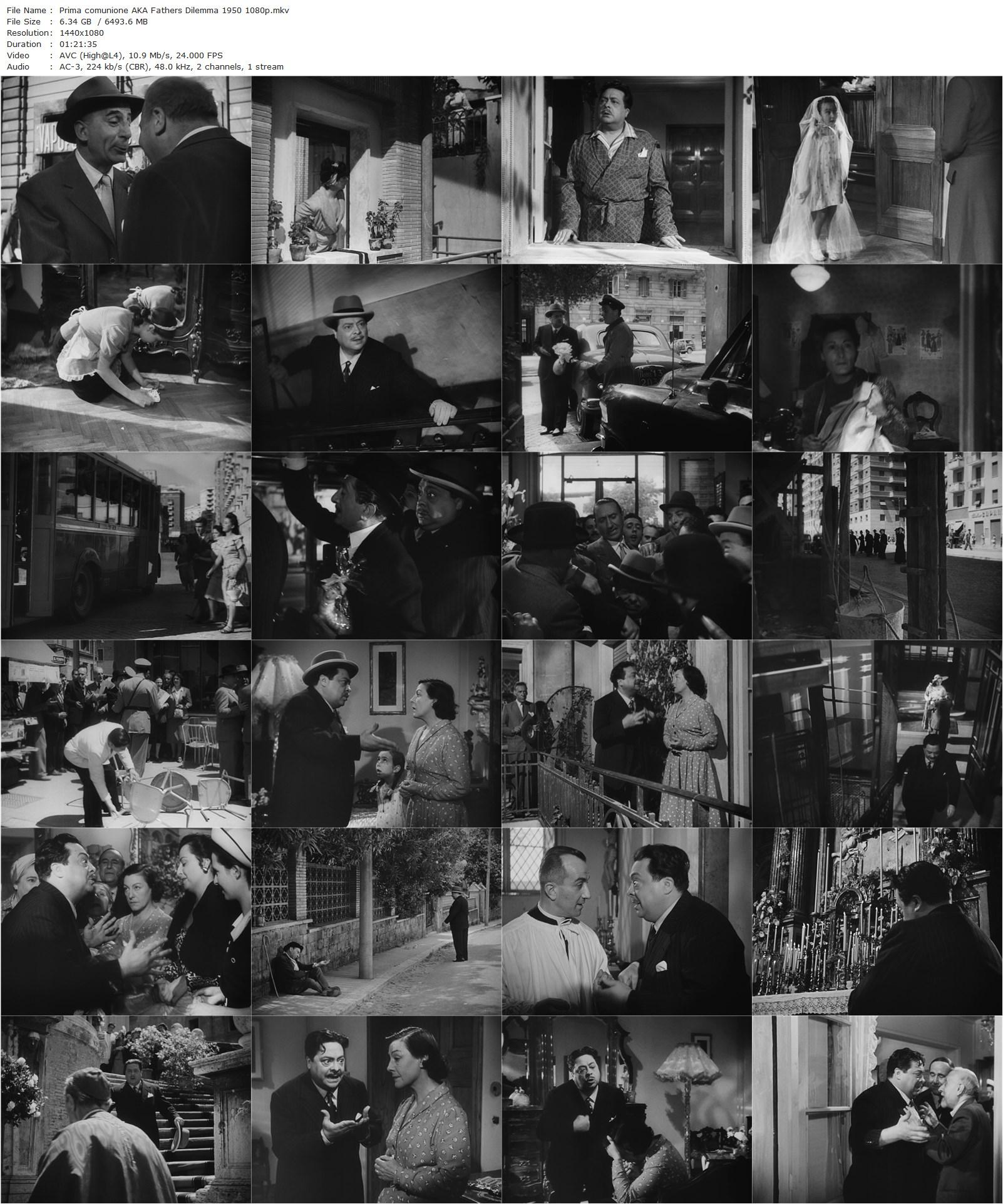 Father’s Dilemma AKA Prima comunione (1950) Alessandro Blasetti, Aldo Fabrizi, Gaby Morlay, Ludmilla Dudarova-poster