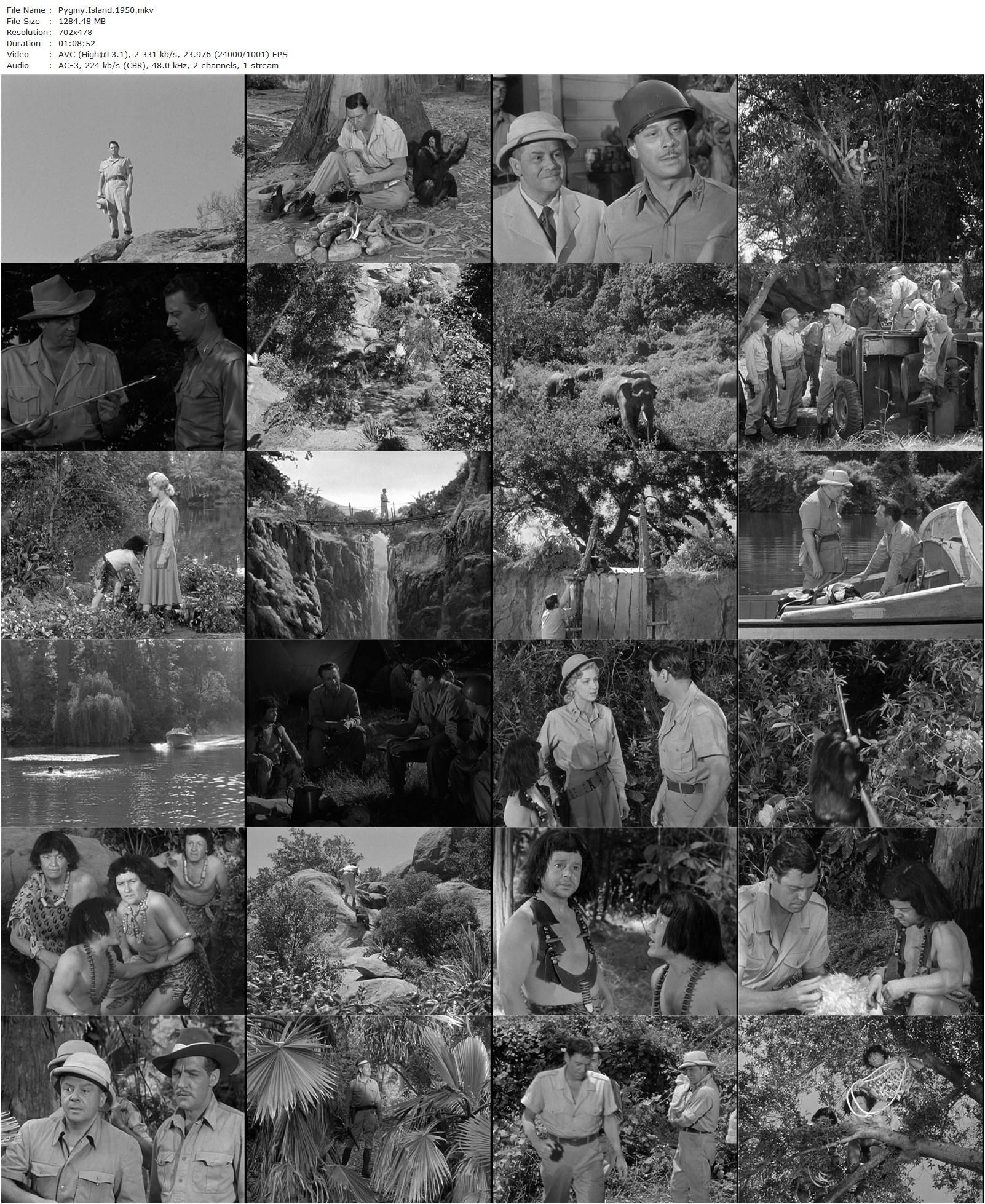 Pygmy Island (1950) William Berke, Johnny Weissmuller, Ann Savage, David Bruce-poster