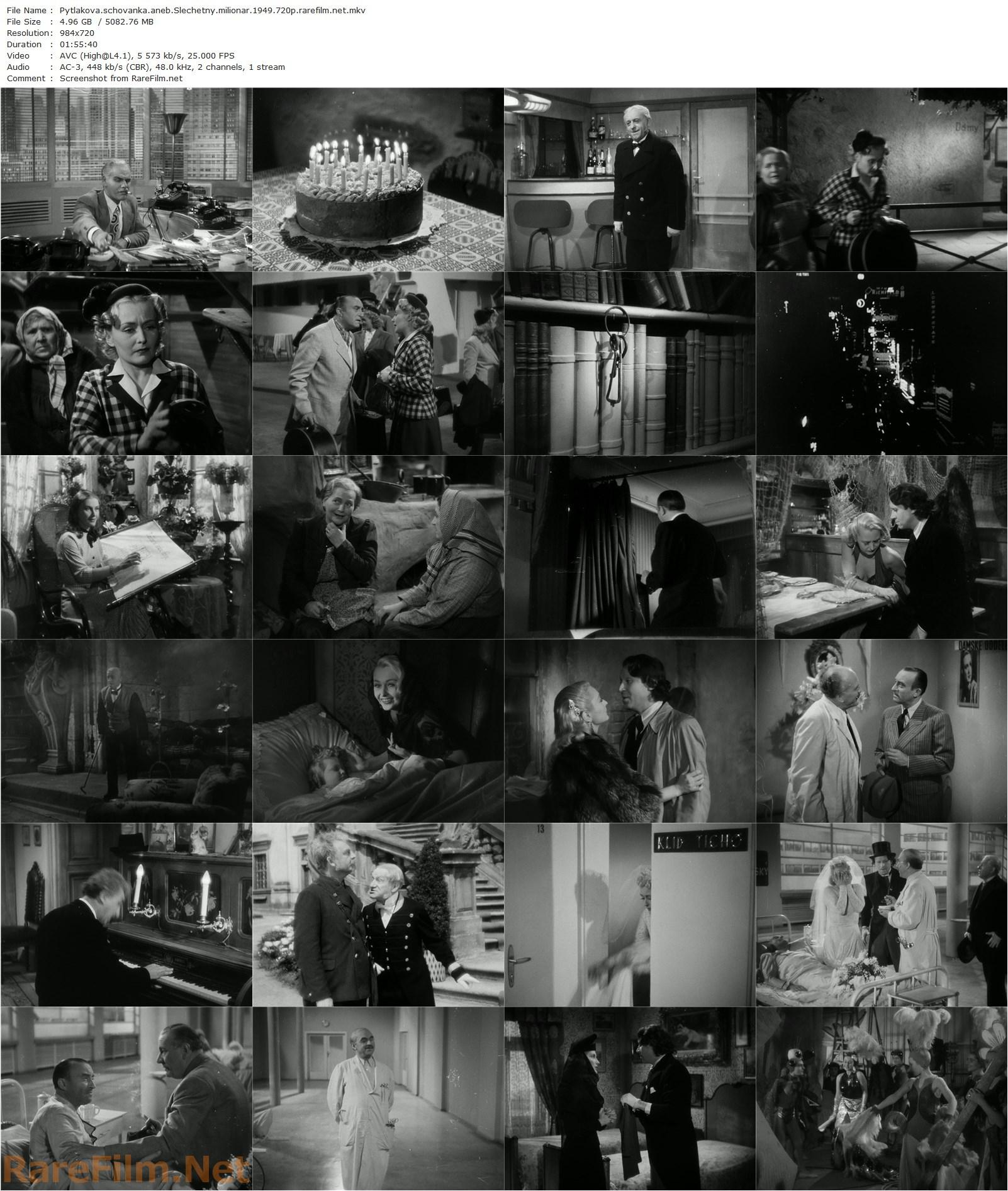 The Poacher’s Foster Daughter or Noble Millionaire / Pytlákova schovanka aneb Slechetný milionár (1949) Martin Fric, Oldrich Nový, Hana Vítová, Ella Nollová-poster