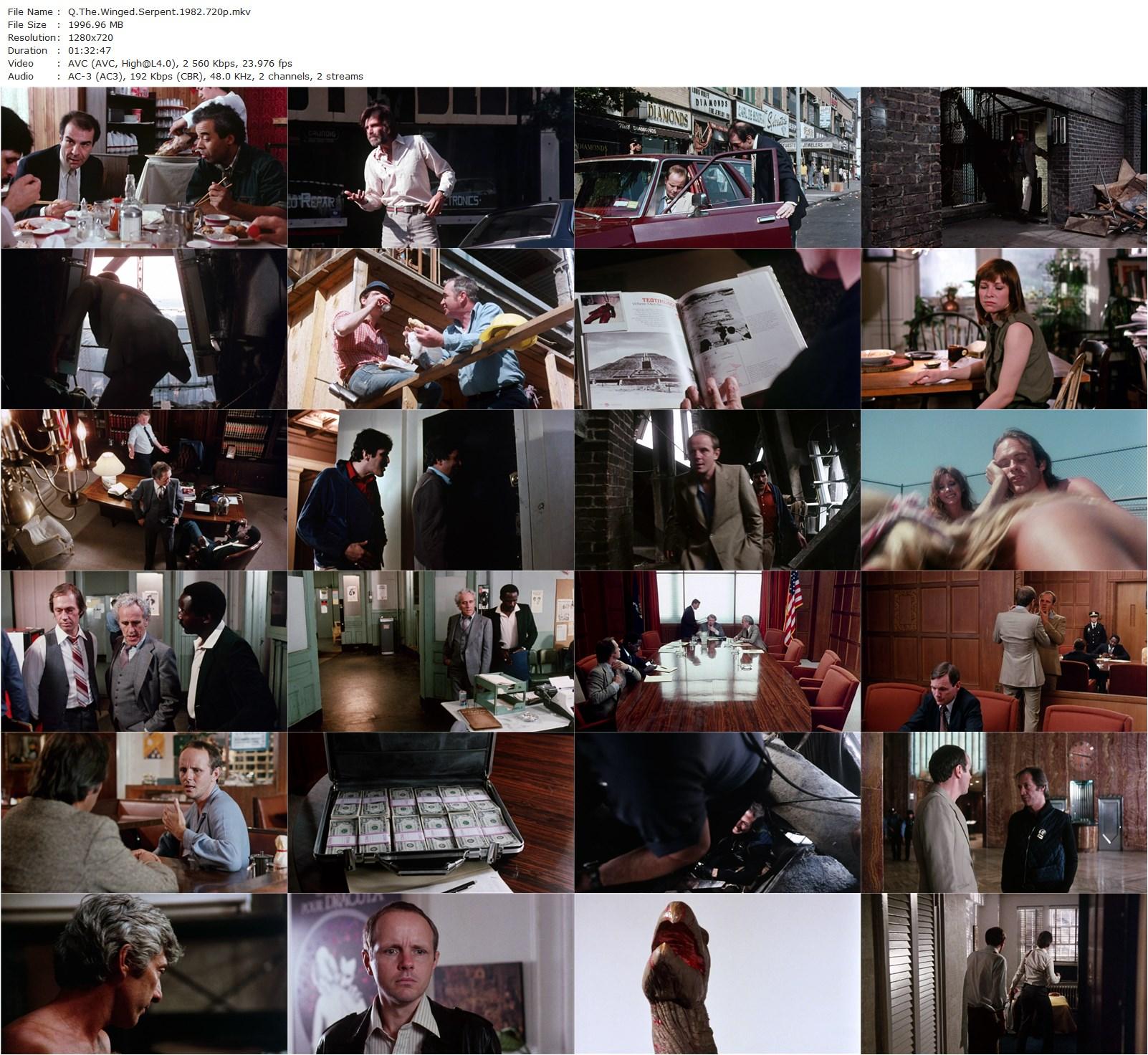 Q – The Winged Serpent (1982) Larry Cohen, David Carradine, Michael Moriarty, Candy Clark-poster