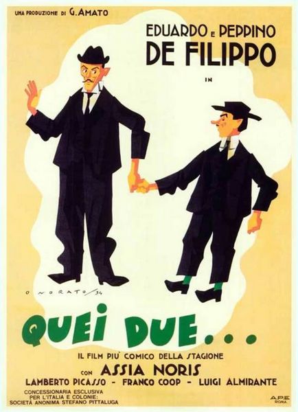 Quei due (1935) Gennaro Righelli, Eduardo De Filippo, Peppino De Filippo, Assia Noris