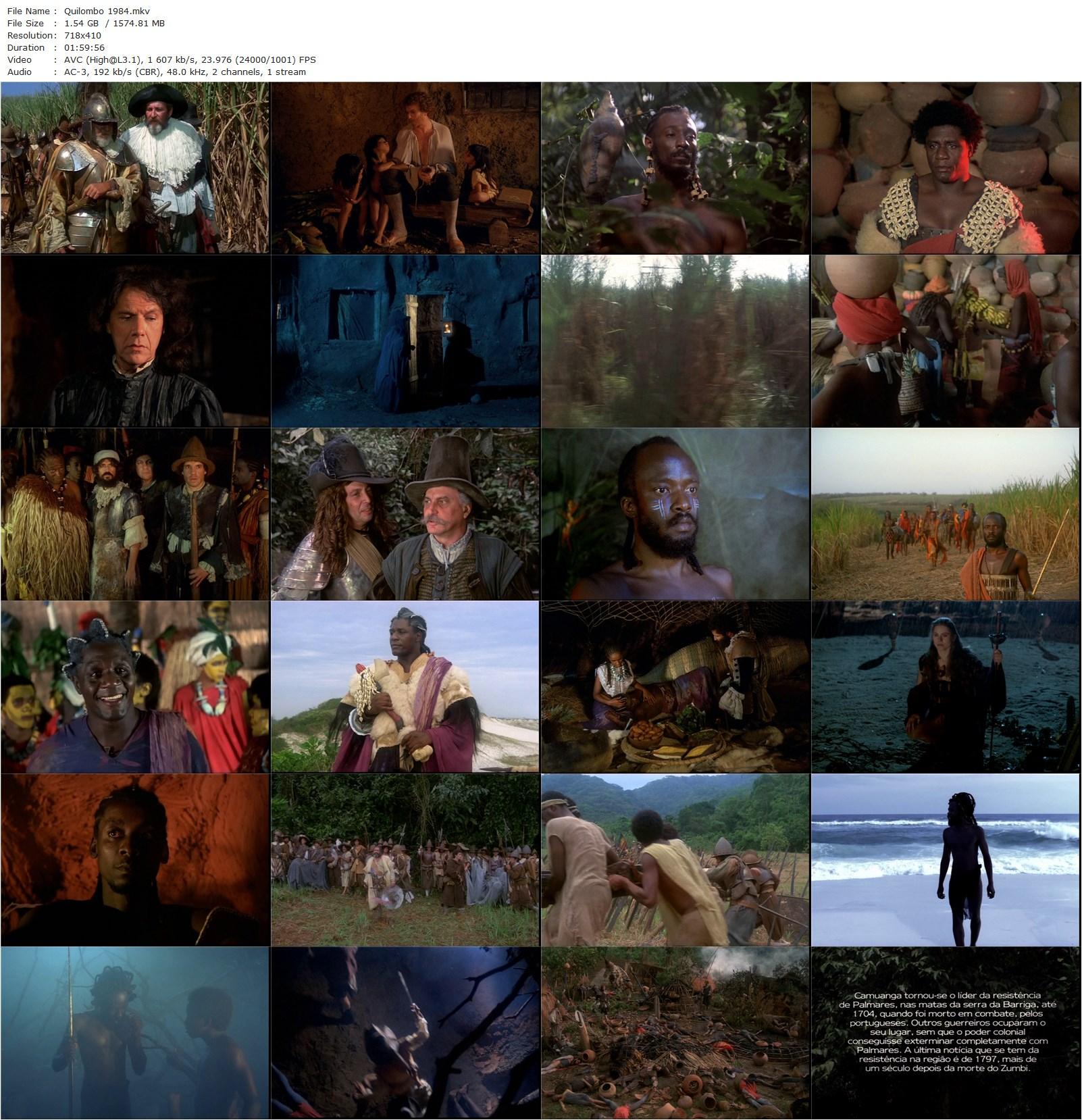 Quilombo (1984) Carlos Diegues, Bené Batista, Jonas Bloch, Zózimo Bulbul-poster