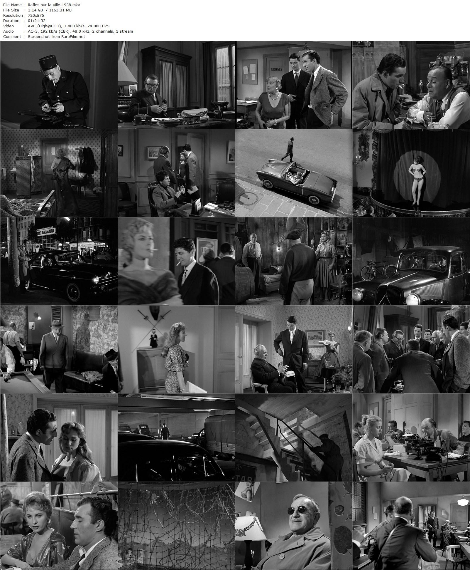 Sinners of Paris / Rafles sur la ville (1958) Pierre Chenal, Charles Vanel, Bella Darvi, Danik Patisson-poster