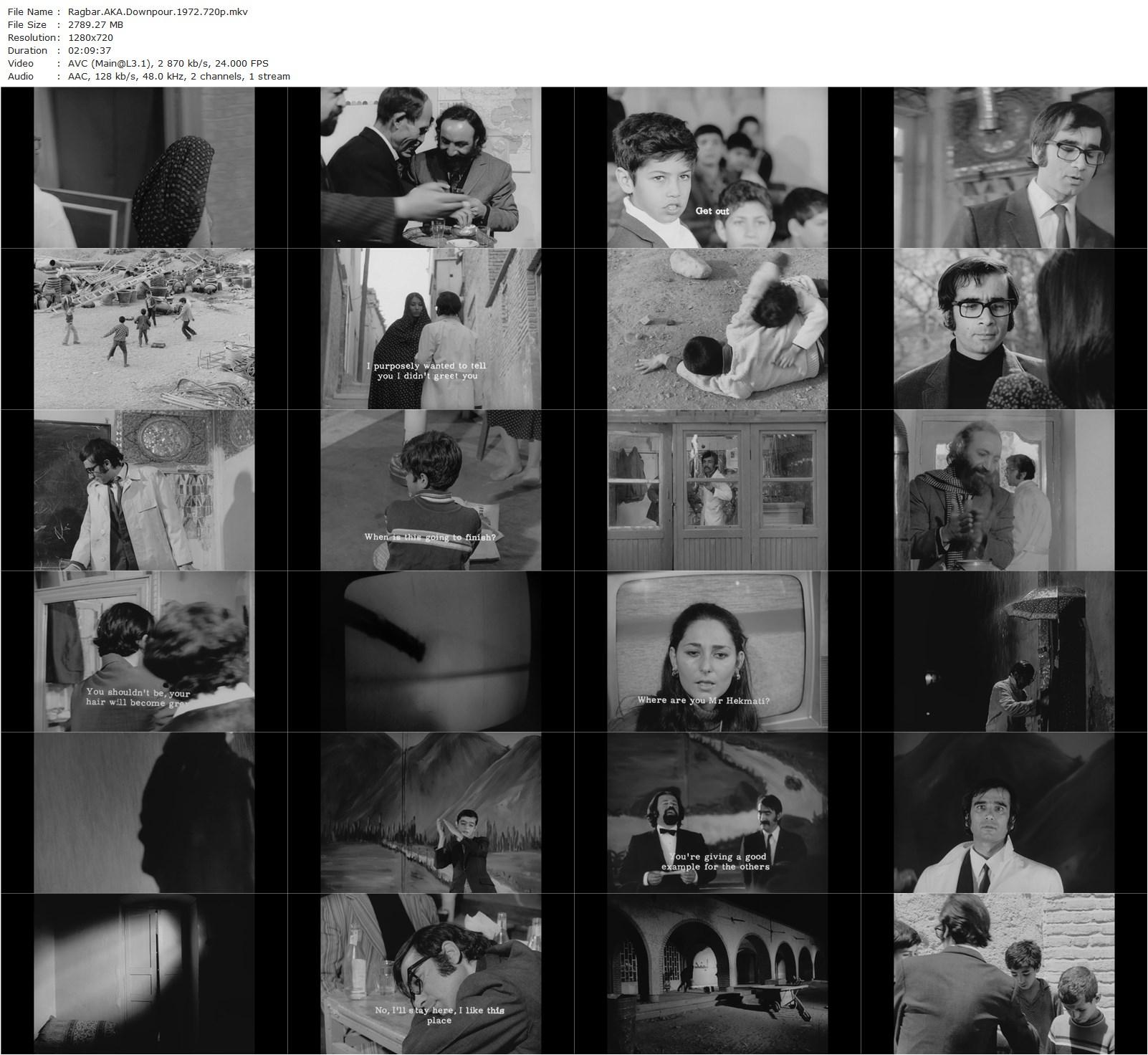 Downpour AKA Ragbar (1972) Bahram Beizai, Parviz Fanizadeh, Mohamad Ali Keshavarz, Jamshid Layegh-poster