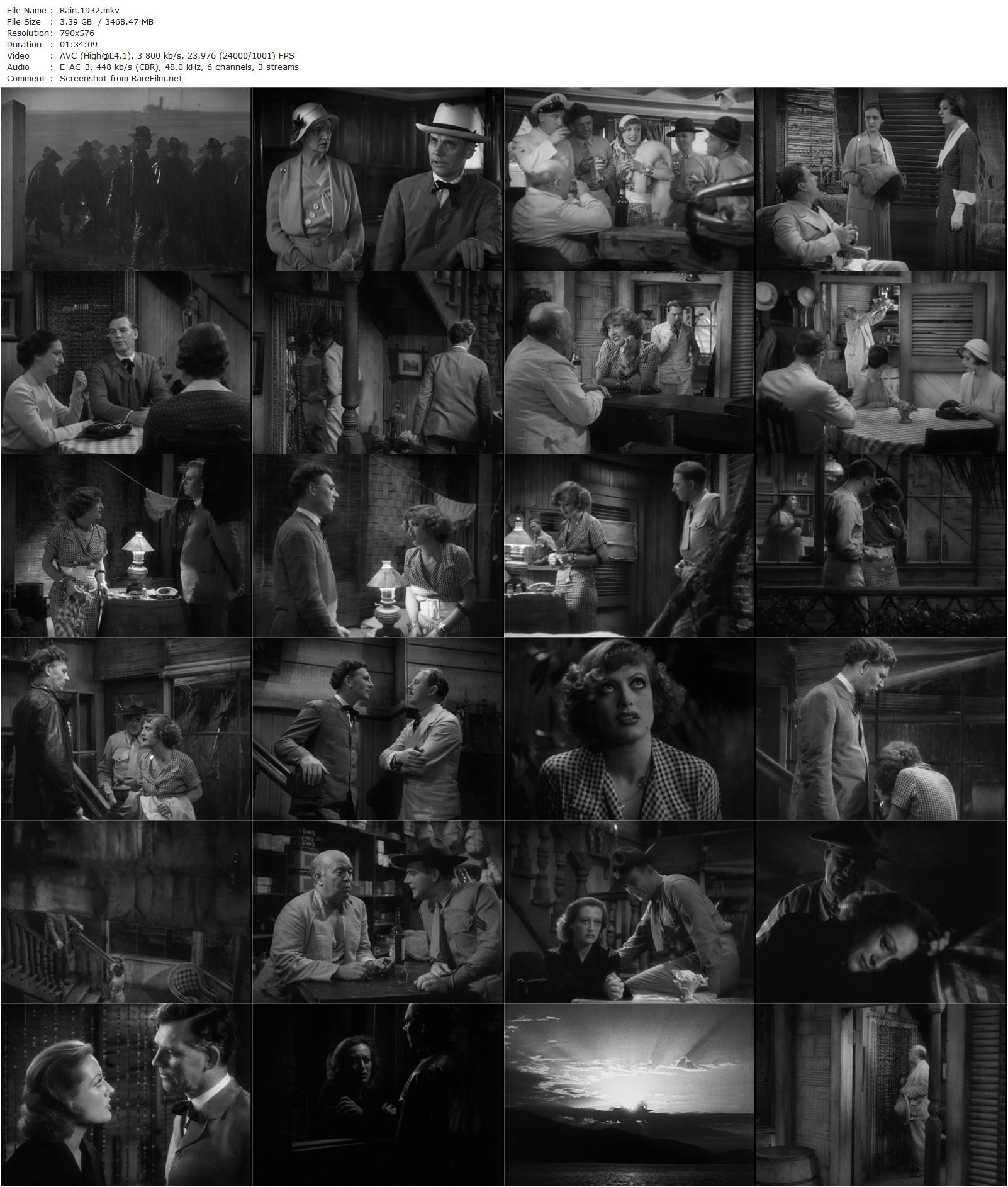 Rain (1932) Lewis Milestone, Fred Howard, Ben Hendricks Jr., William Gargan-poster