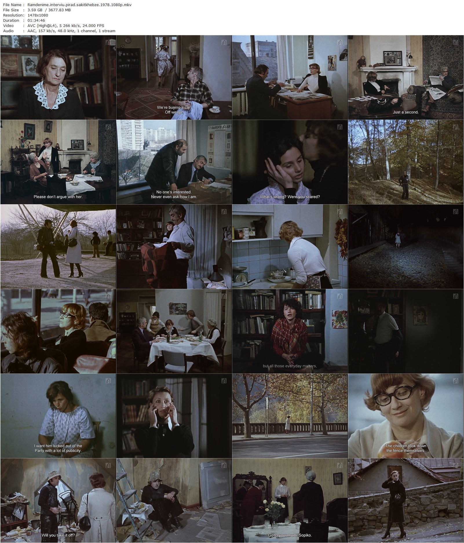 Some Interviews on Personal Matters / Ramdenime interviu pirad sakitkhebze (1978) Lana Gogoberidze, Sofiko Chiaureli, Gia Badridze, Ketevan Orakhelashvili-poster