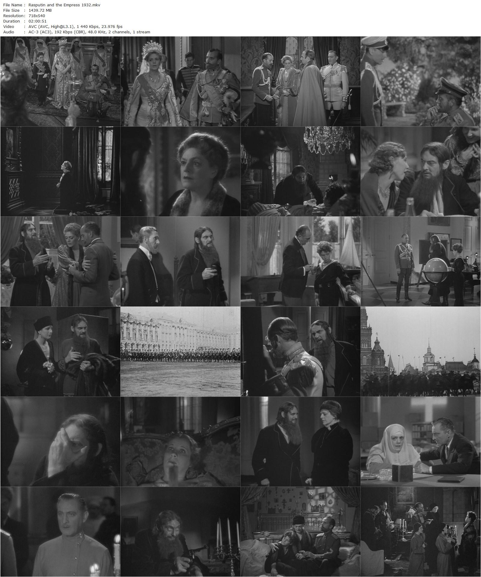 Rasputin and the Empress (1932) Richard Boleslawski, John Barrymore, Ethel Barrymore, Lionel Barrymore-poster