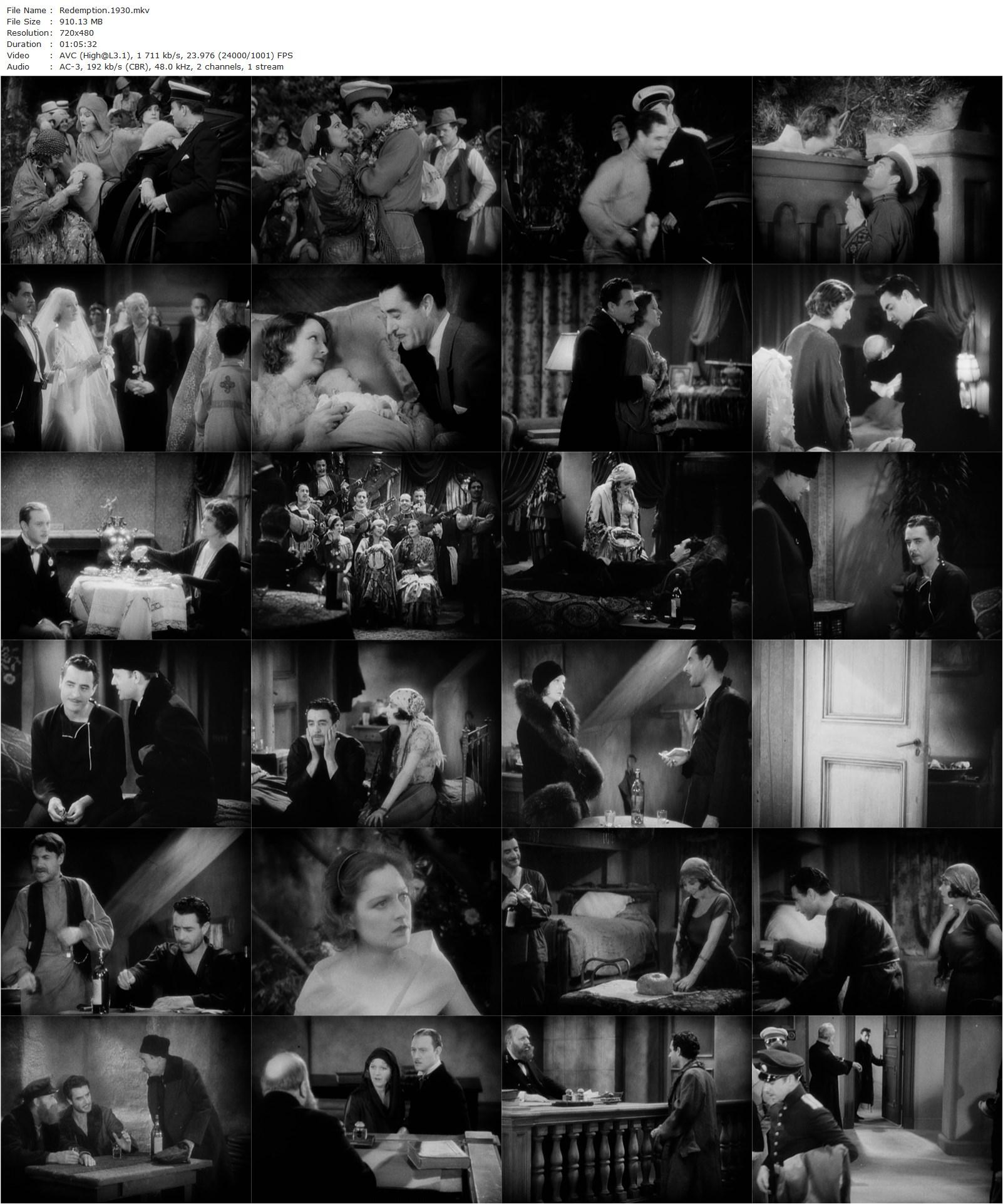 Redemption (1930) Fred Niblo, John Gilbert, Renée Adorée, Conrad Nagel-poster