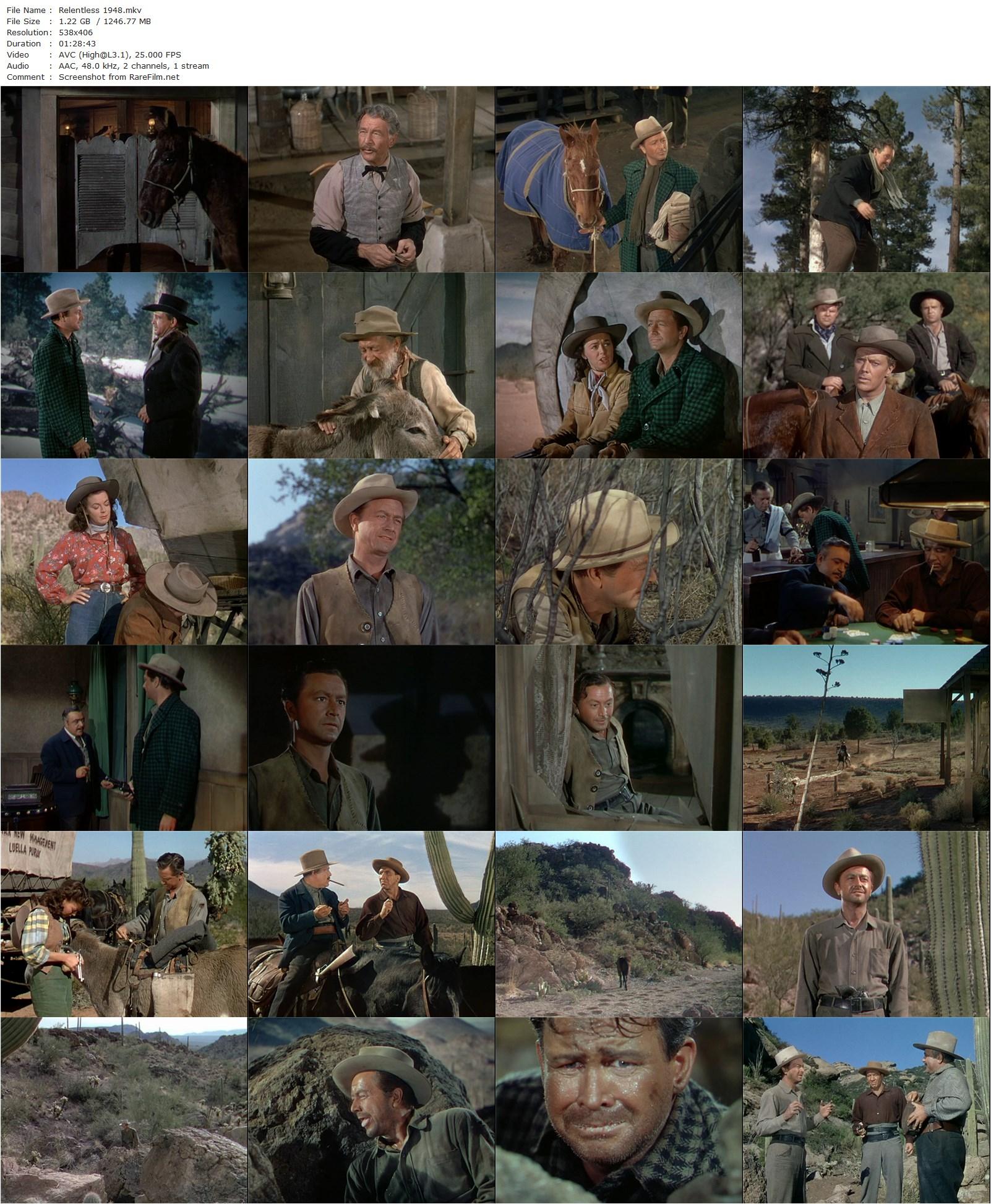 Relentless (1948) George Sherman, Robert Young-poster