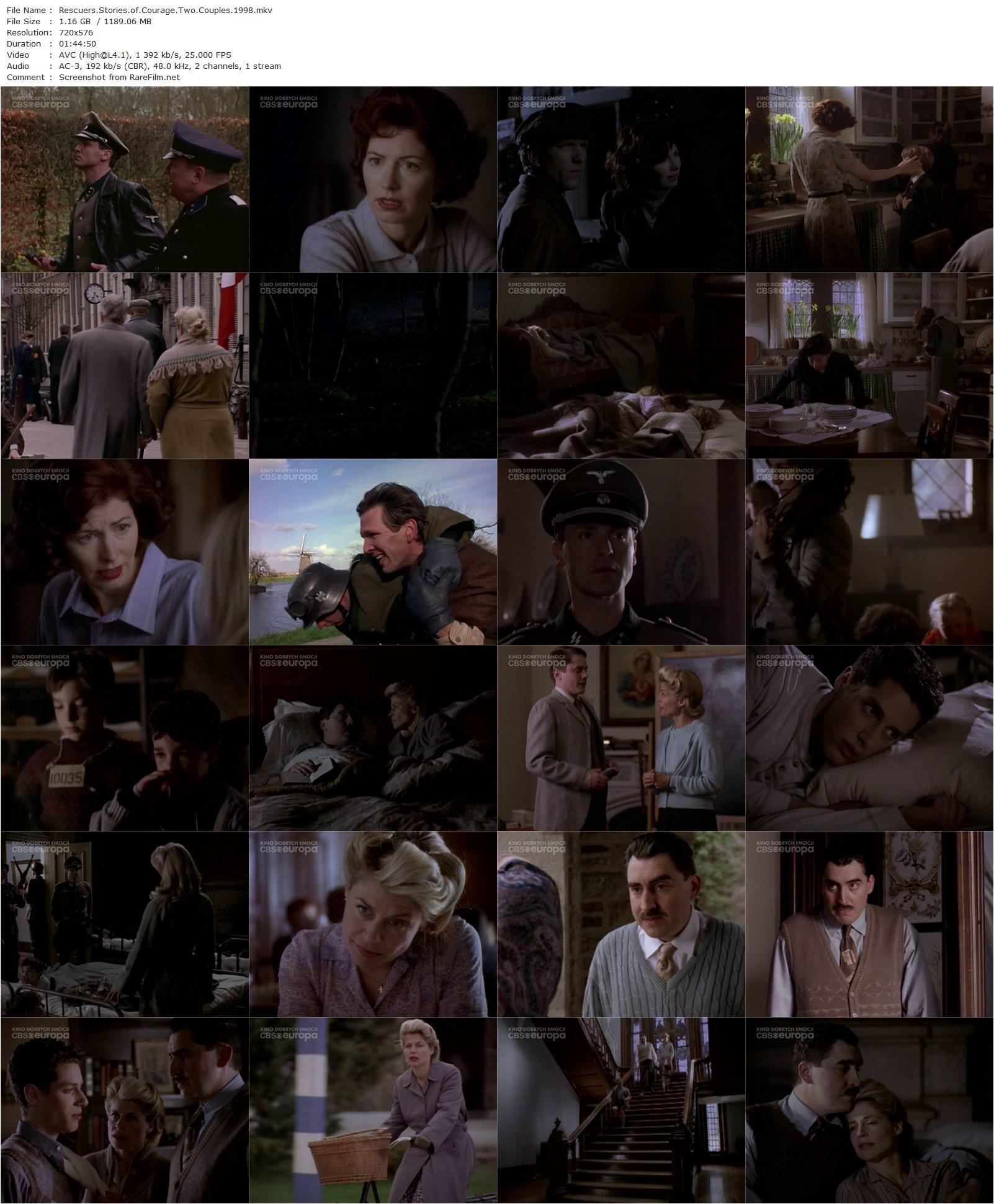 Rescuers: Stories of Courage: Two Couples (1998) Tim Hunter, Lynne Littman, Dana Delany, Martin Donovan, Hugo Haenen-poster