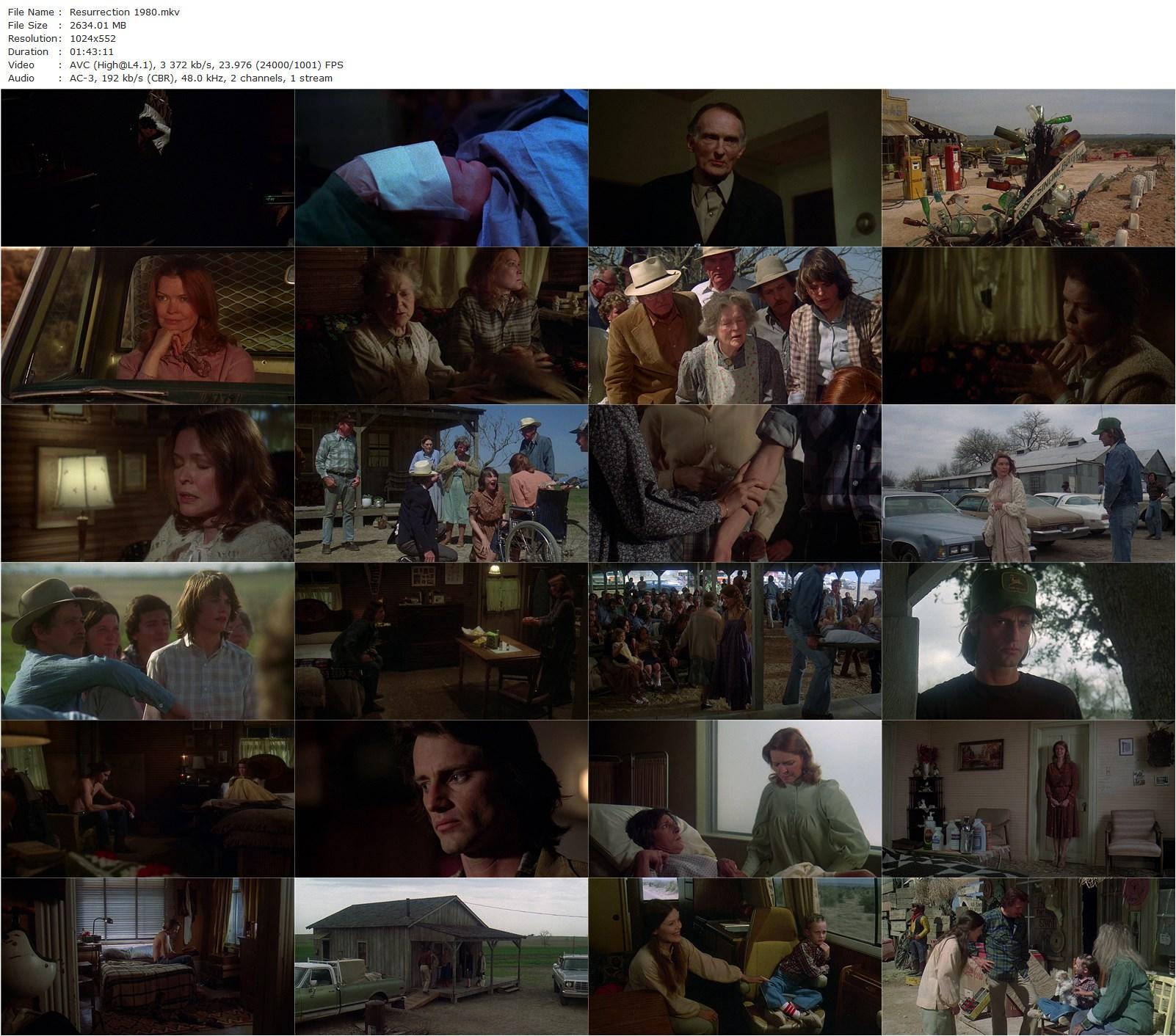 Resurrection (1980) Daniel Petrie, Ellen Burstyn, Sam Shepard, Richard Farnsworth-poster