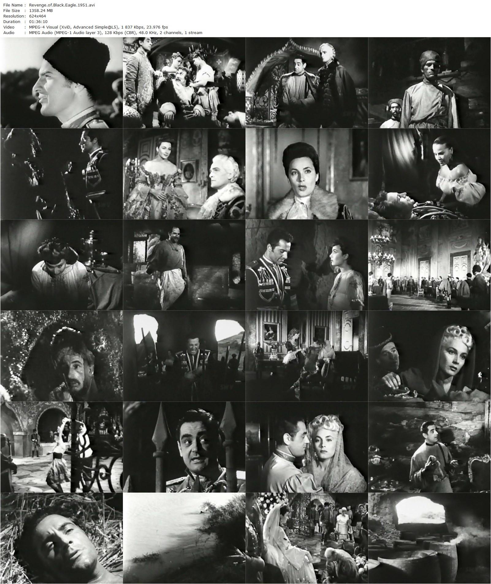 Revenge of Black Eagle / La vendetta di Aquila Nera (1951) Riccardo Freda, Rossano Brazzi, Gianna Maria Canale, Vittorio Sanipoli-poster