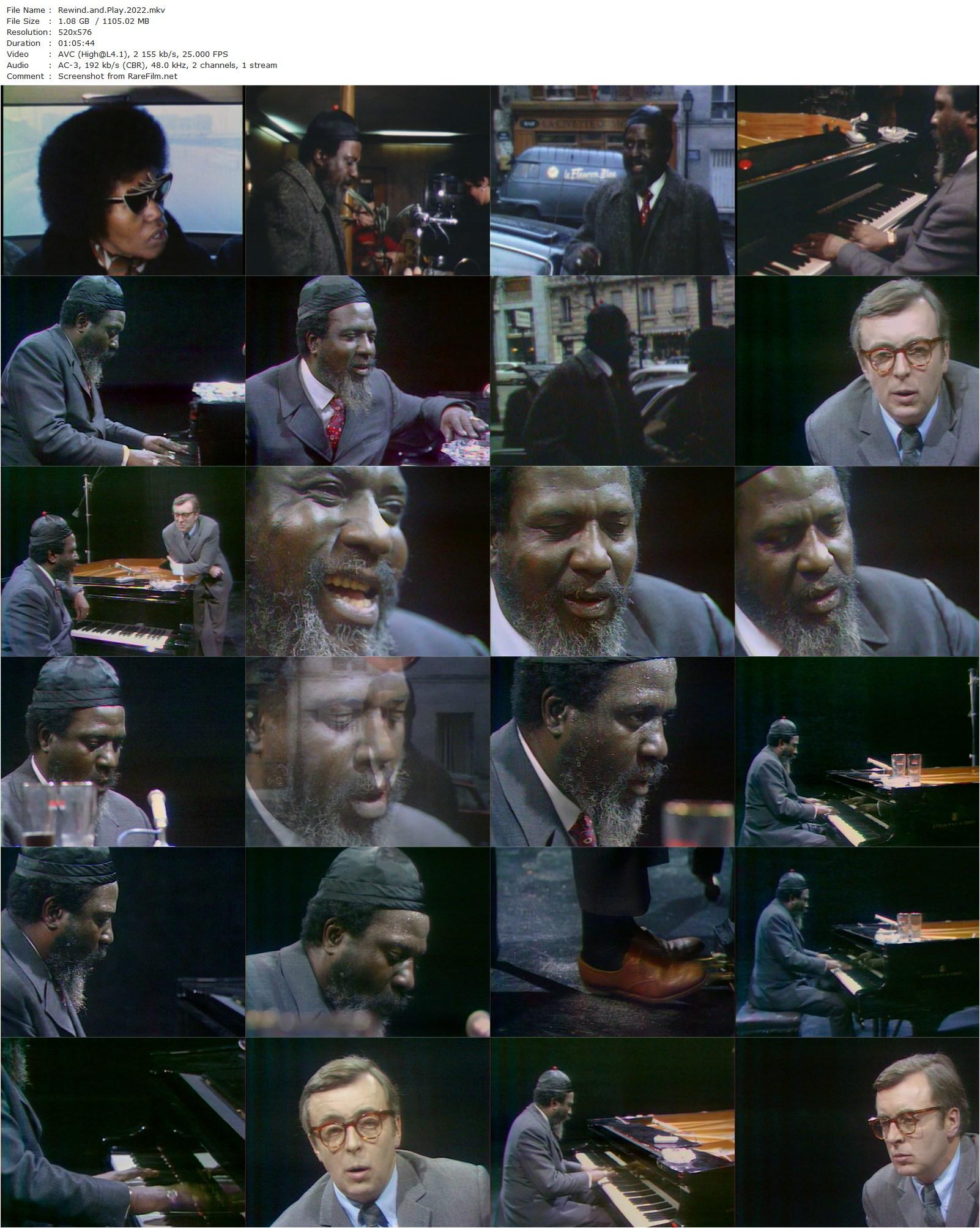 Rewind & Play (2022) Alain Gomis, Thelonious Monk-poster