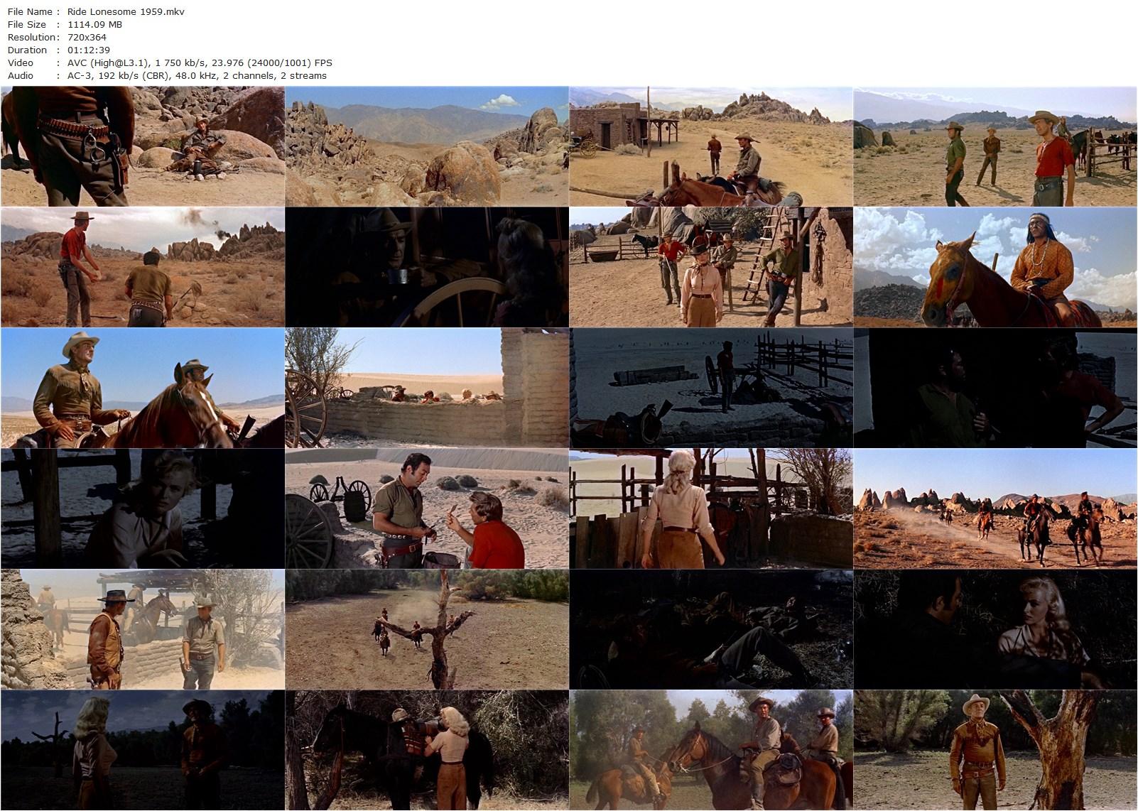 Ride Lonesome (1959) Budd Boetticher, Randolph Scott, Karen Steele, Pernell Roberts-poster