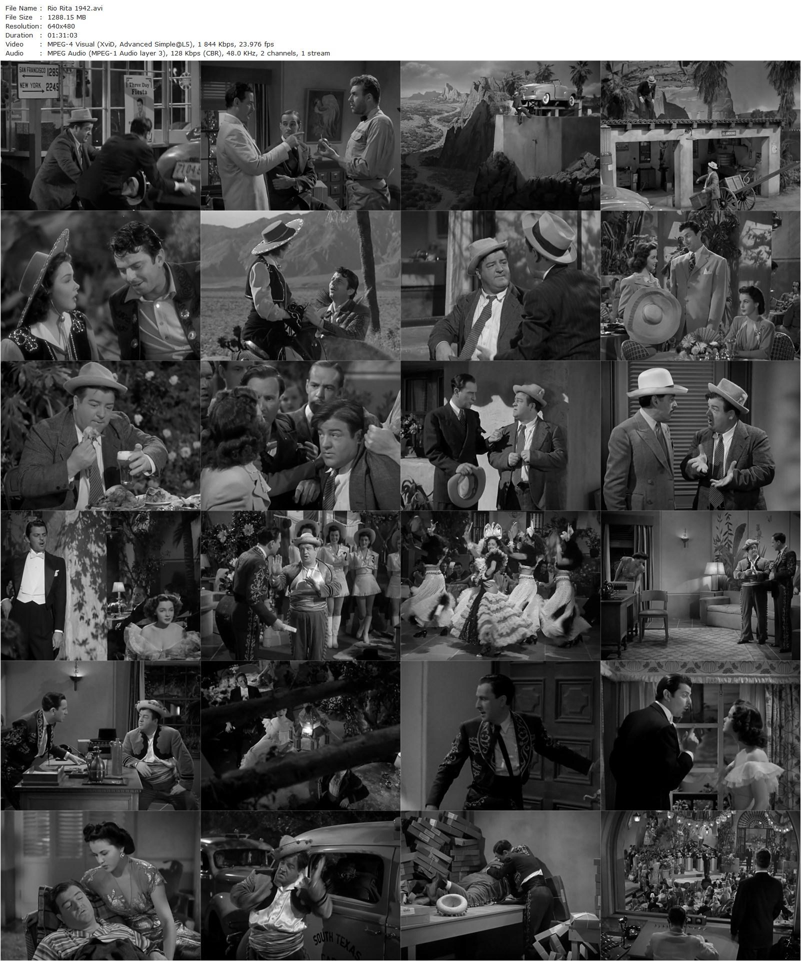 Rio Rita (1942) S. Sylvan Simon, Bud Abbott, Lou Costello, Kathryn Grayson-poster