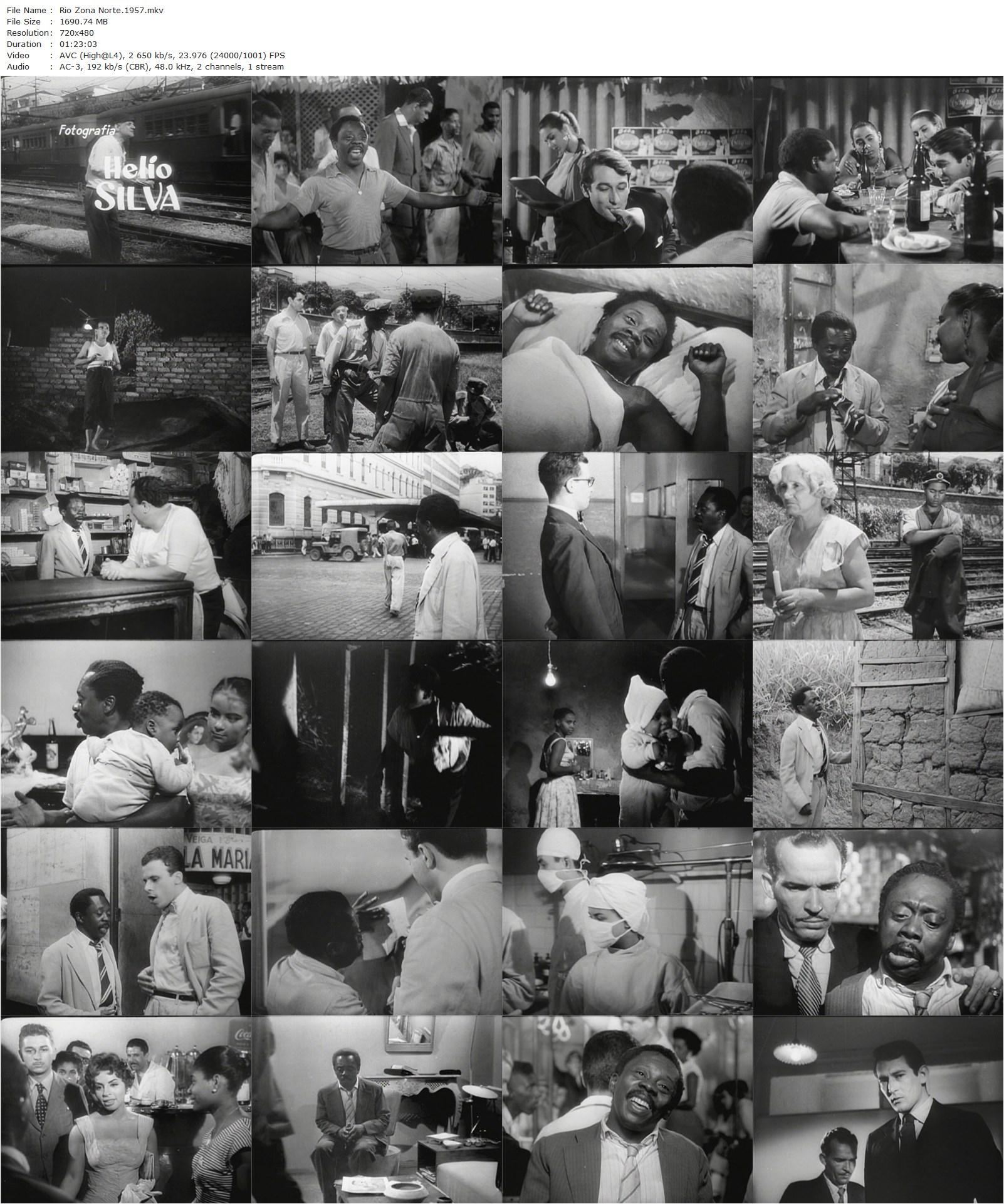 Rio, Zona Norte (1957) Nelson Pereira dos Santos, Grande Otelo, Jece Valadão, Malu Maia-poster