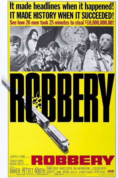 Robbery (1967) Peter Yates, Stanley Baker, Joanna Pettet, James Booth, Crime, Mystery, Drama