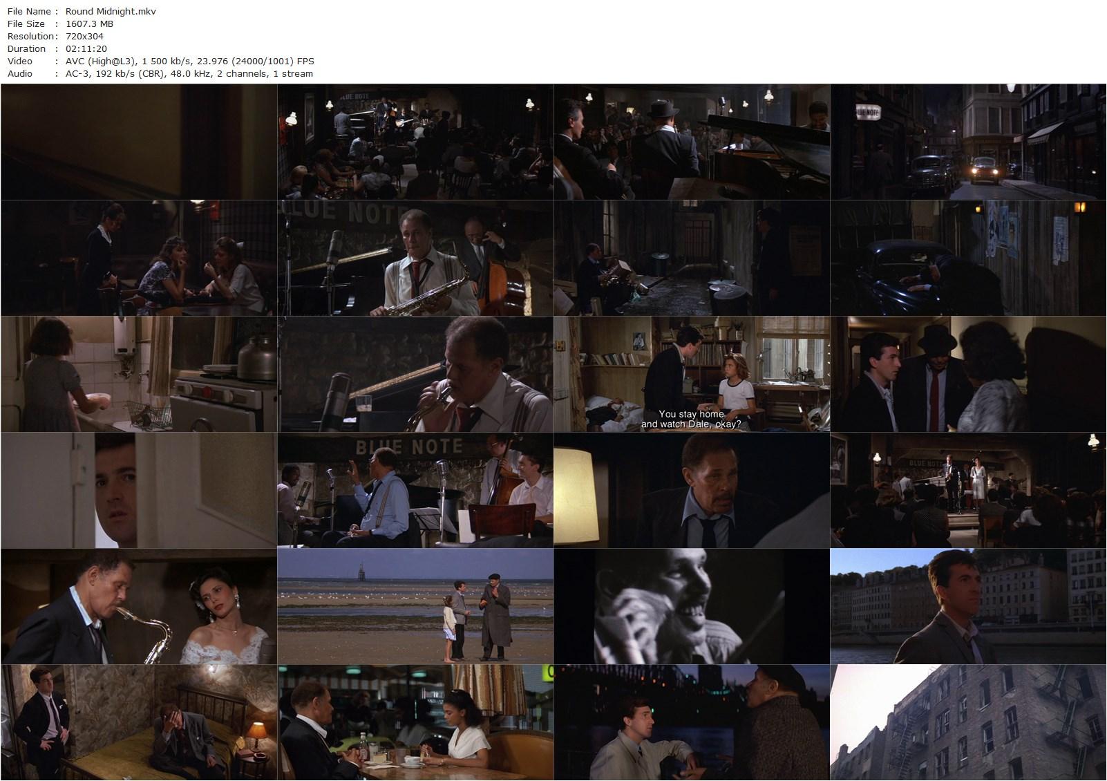 ‘Round Midnight (1986) Bertrand Tavernier, Dexter Gordon, François Cluzet, Gabrielle Haker-poster