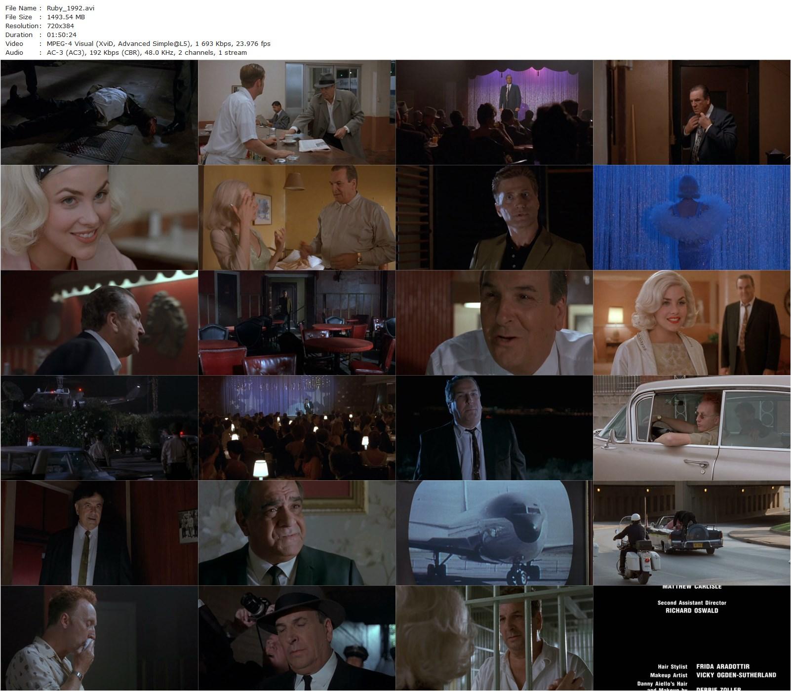 Ruby (1992) John Mackenzie, Danny Aiello, Sherilyn Fenn, Frank Orsatti-poster