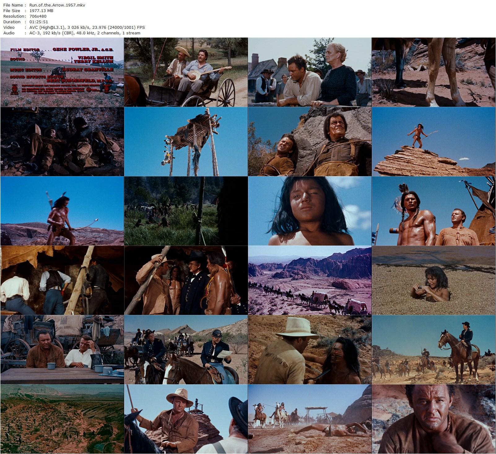 Run of the Arrow (1957) Samuel Fuller, Rod Steiger, Sara Montiel, Brian Keith-poster