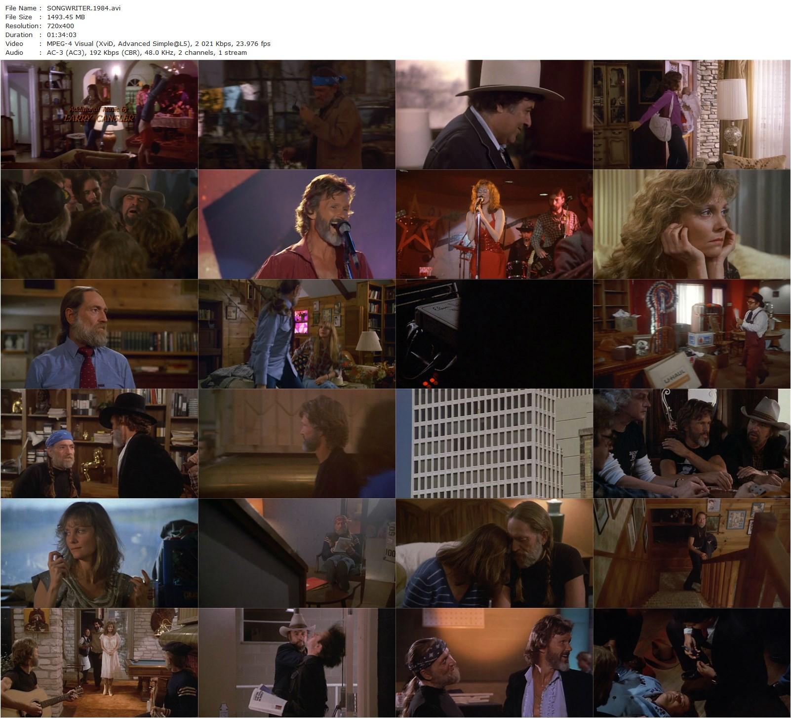 Songwriter (1984) Alan Rudolph, Willie Nelson, Kris Kristofferson, Melinda Dillon-poster