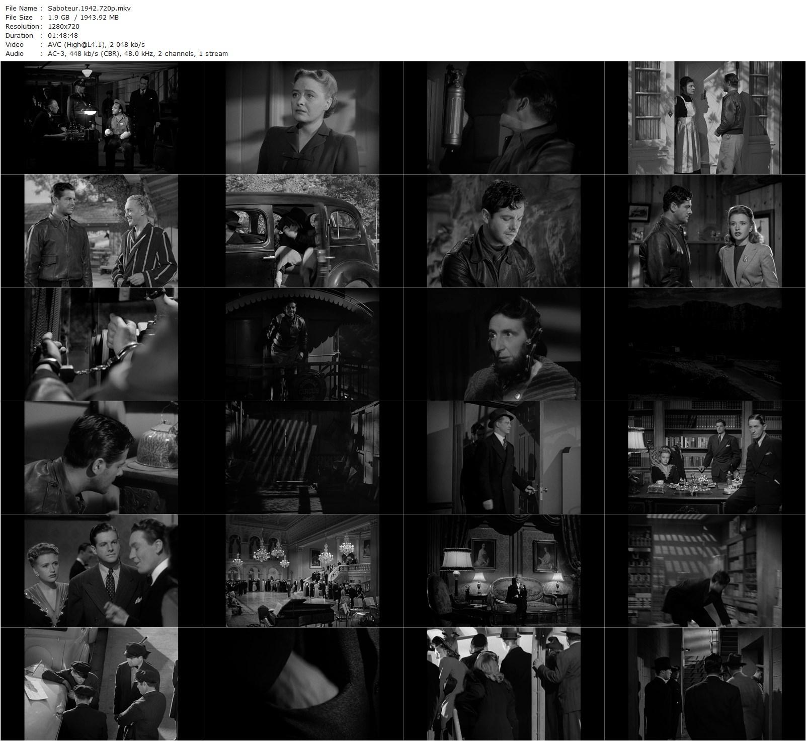 Saboteur (1942)-poster