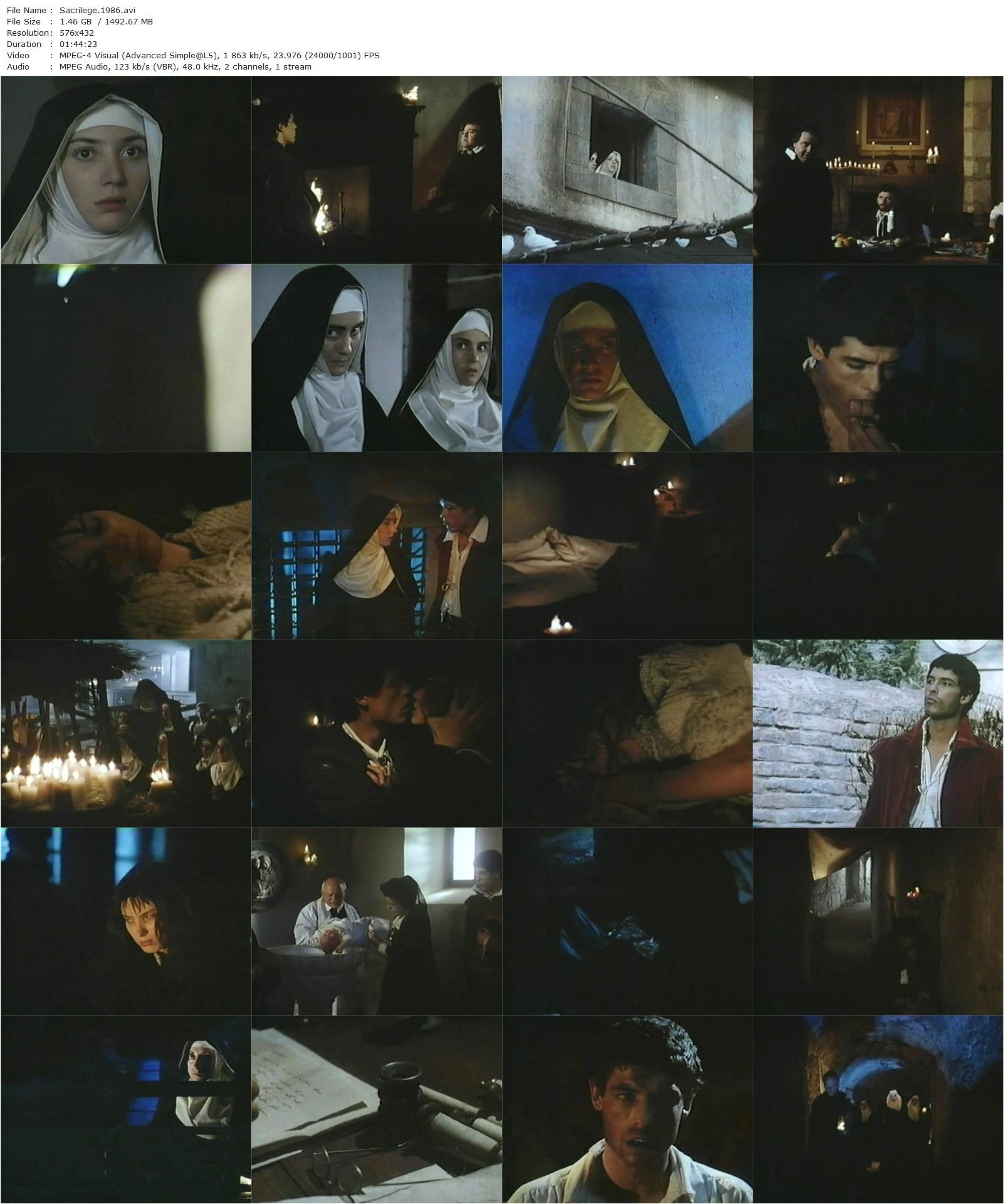 The Devils of Monza AKA La monaca di Monza (1987) Luciano Odorisio, Myriem Roussel, Alessandro Gassmann, Renato De Carmine-poster