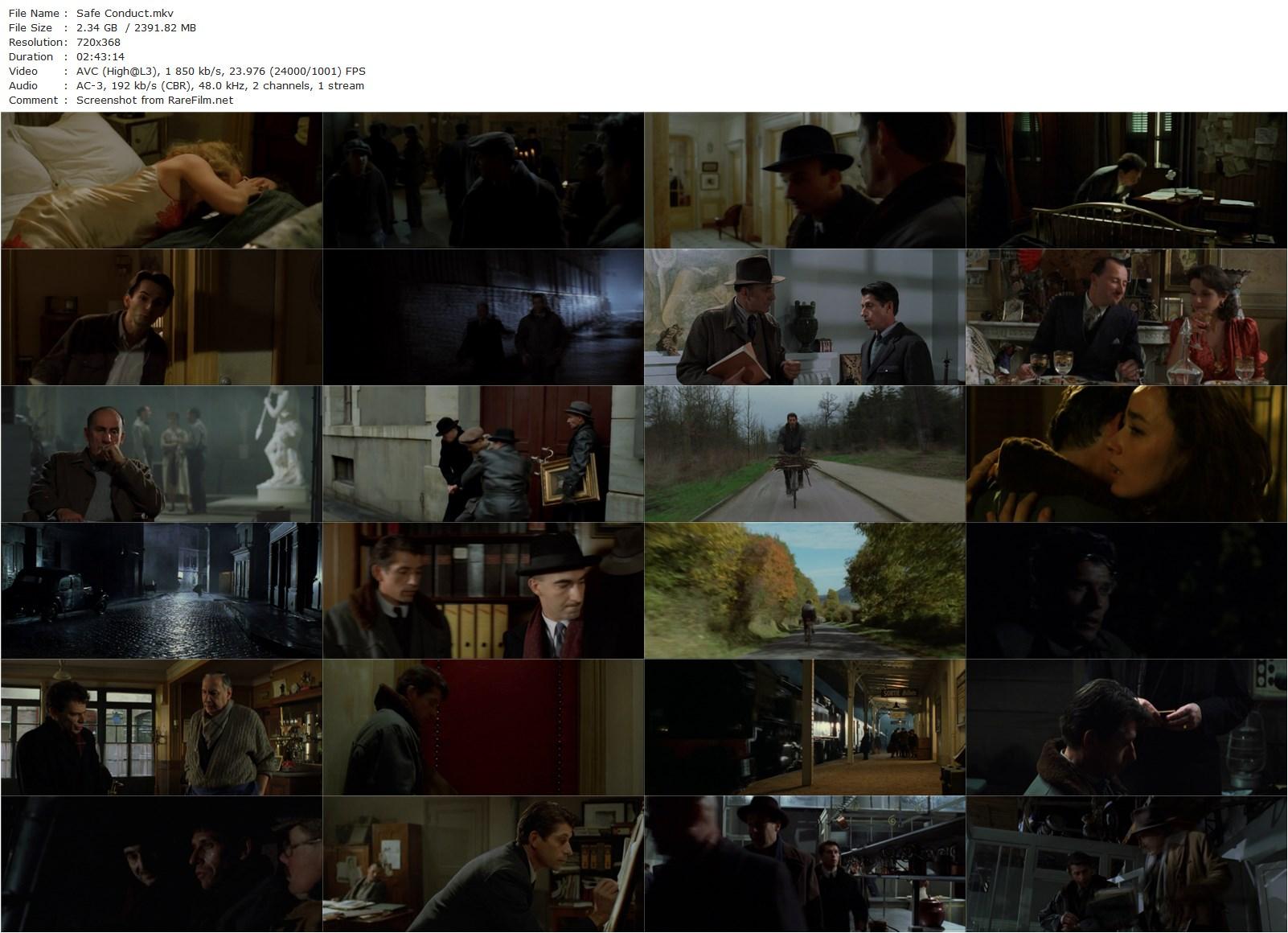 Safe Conduct / Laissez-passer (2002) Bertrand Tavernier, Jacques Gamblin, Denis Podalydès, Charlotte Kady-poster