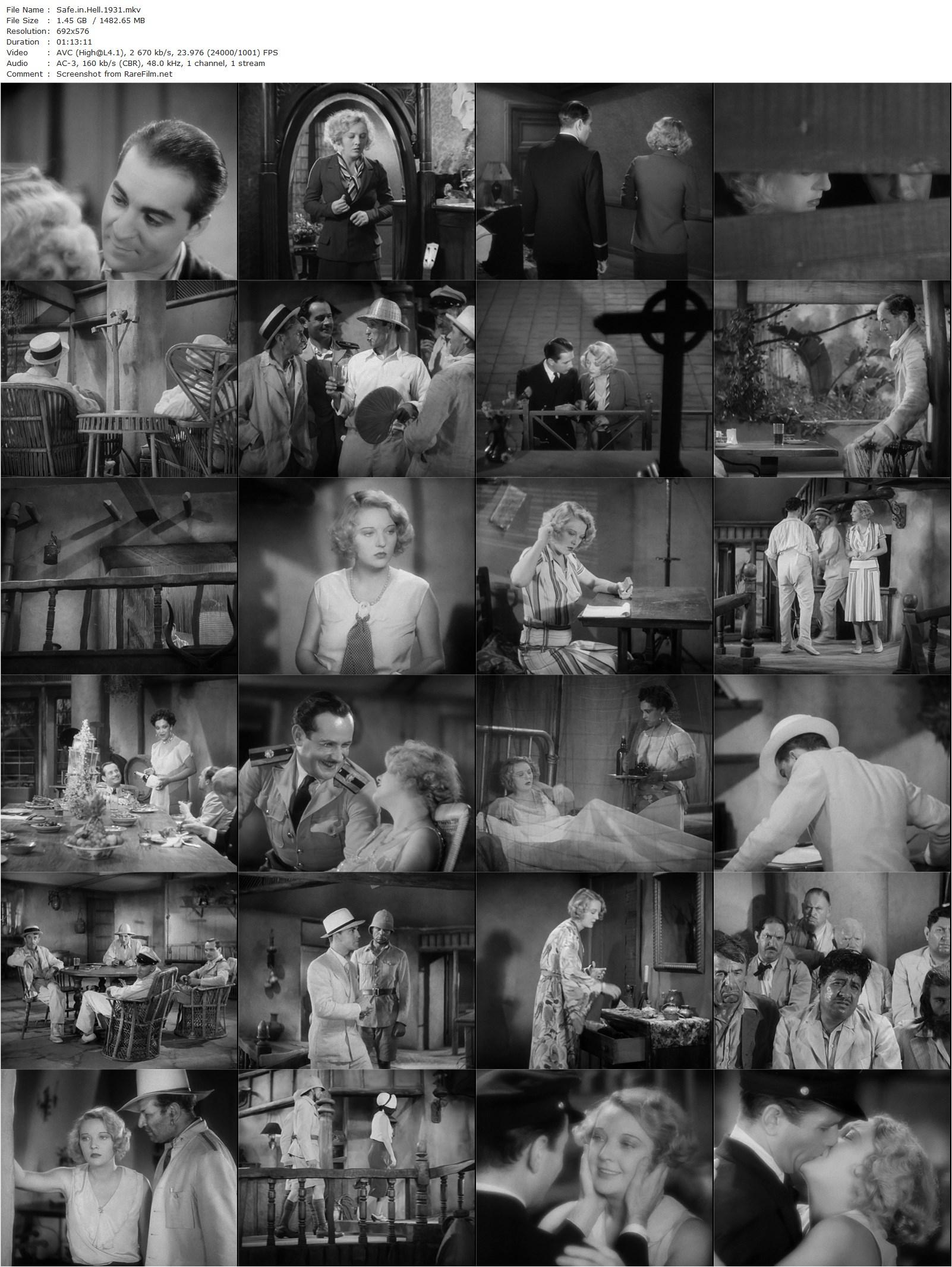 Safe in Hell (1931) William A. Wellman, Dorothy Mackaill, Donald Cook, Ralf Harolde-poster
